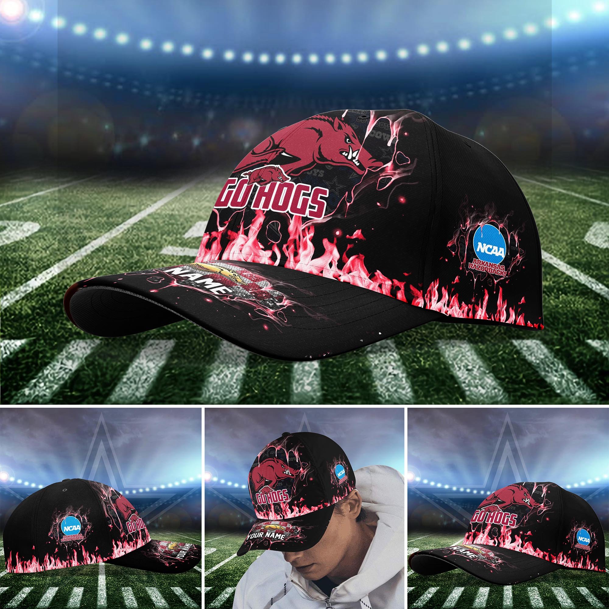 Arkansas Razorbacks Cap custom Q-54379