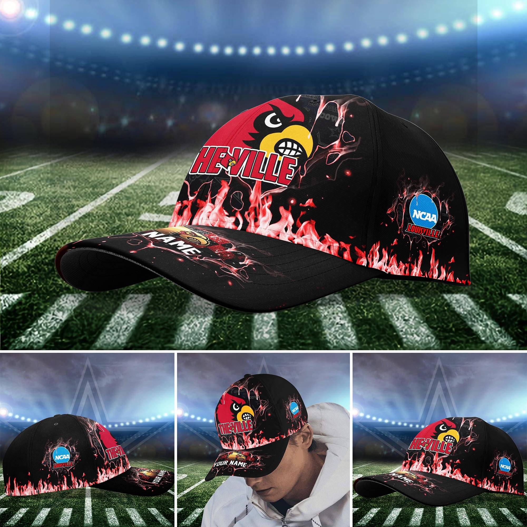 Louisville Cardinals Cap custom Q-54379