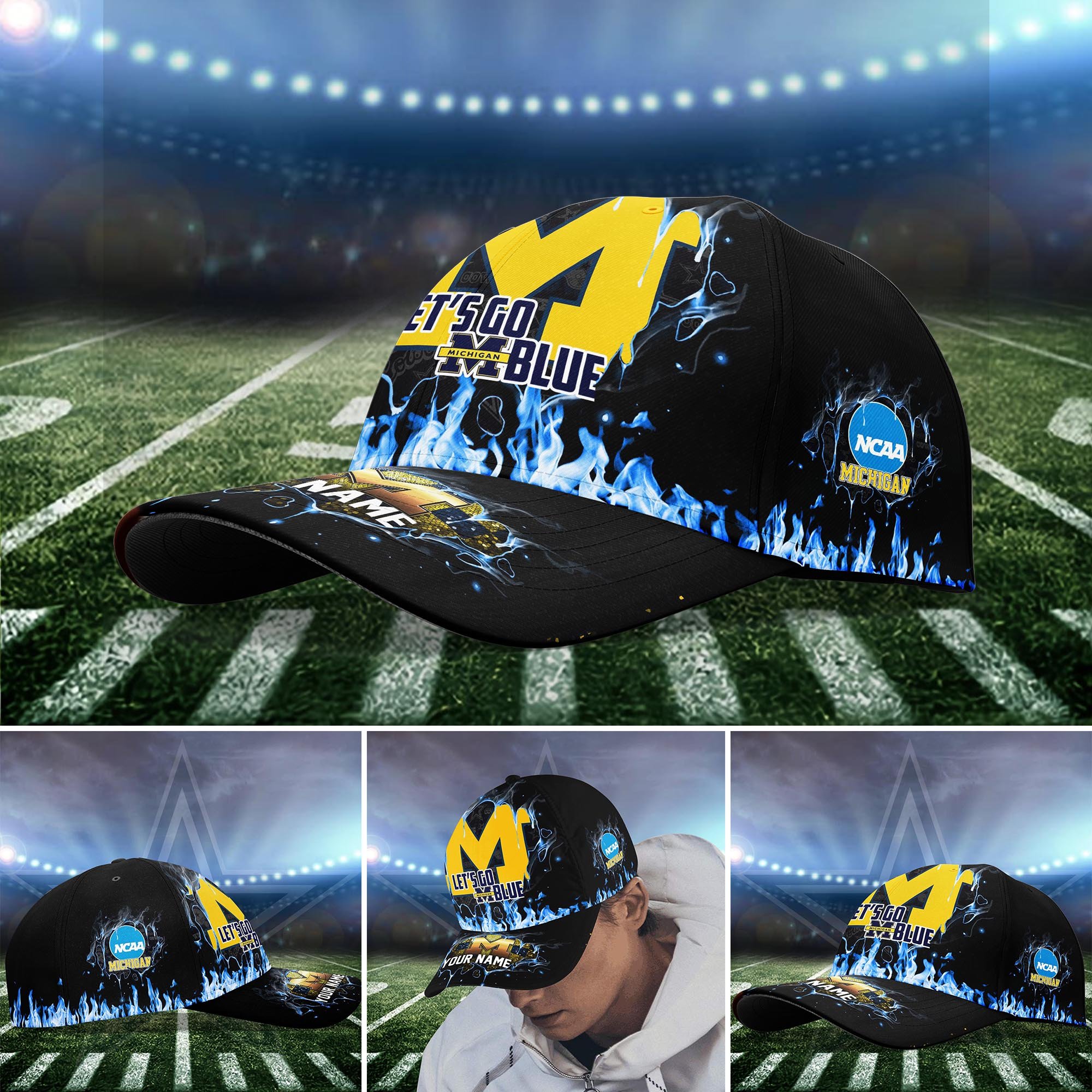 Michigan Wolverines Cap custom Q-54379