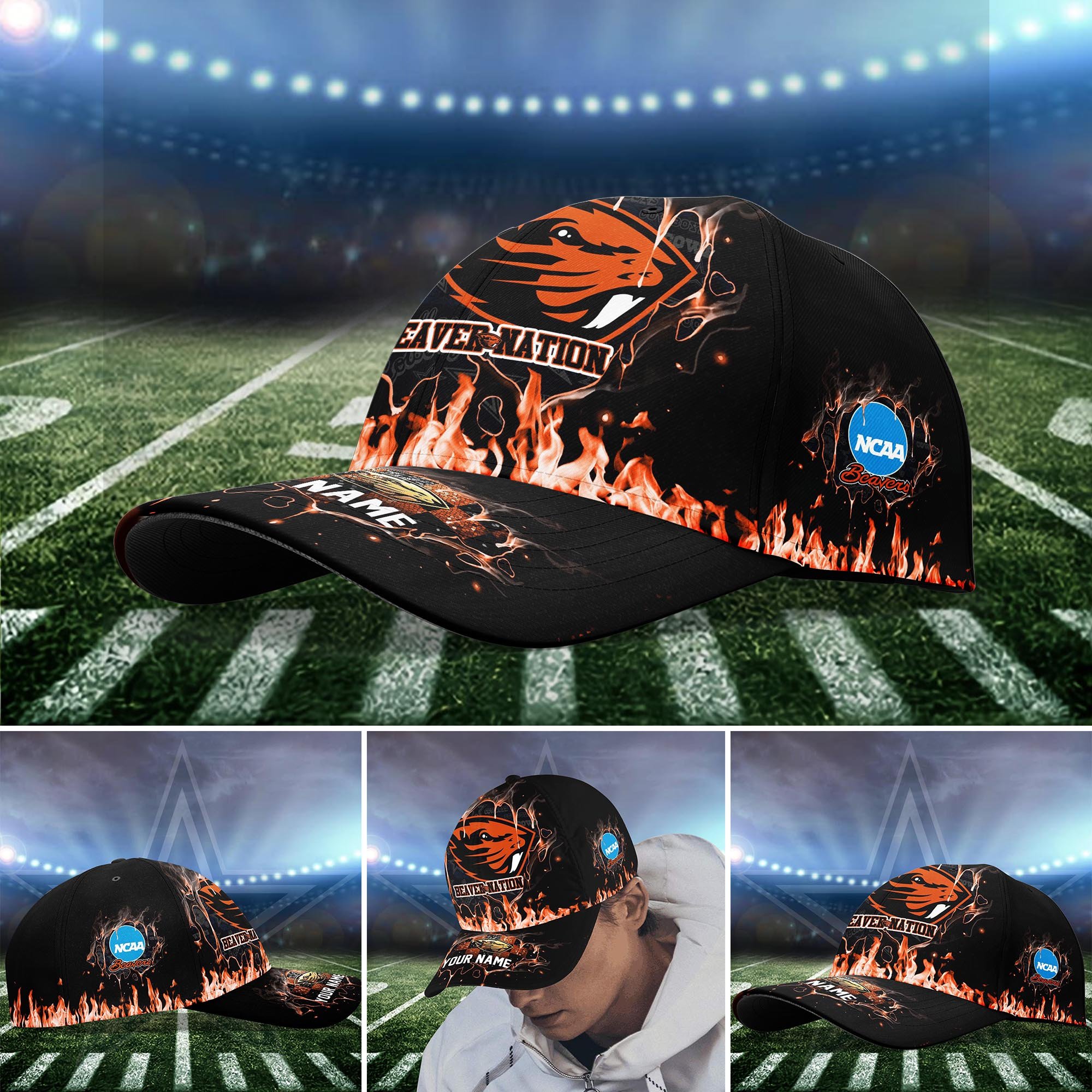 Oregon State Beavers Cap custom Q-54379