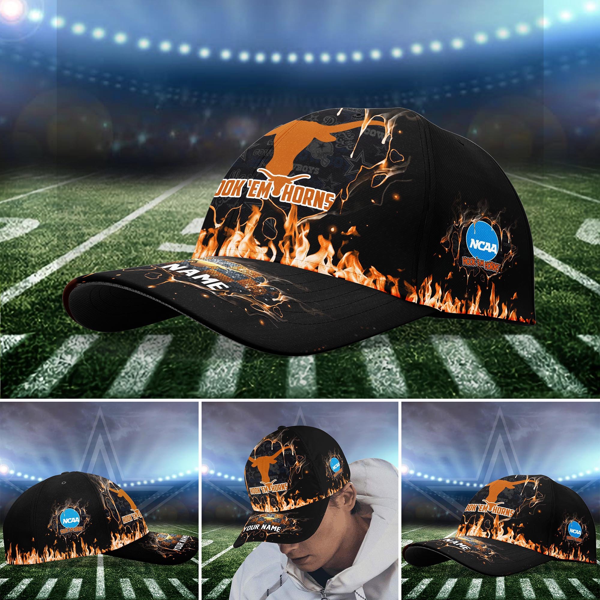 Texas Longhorns Cap custom Q-54379