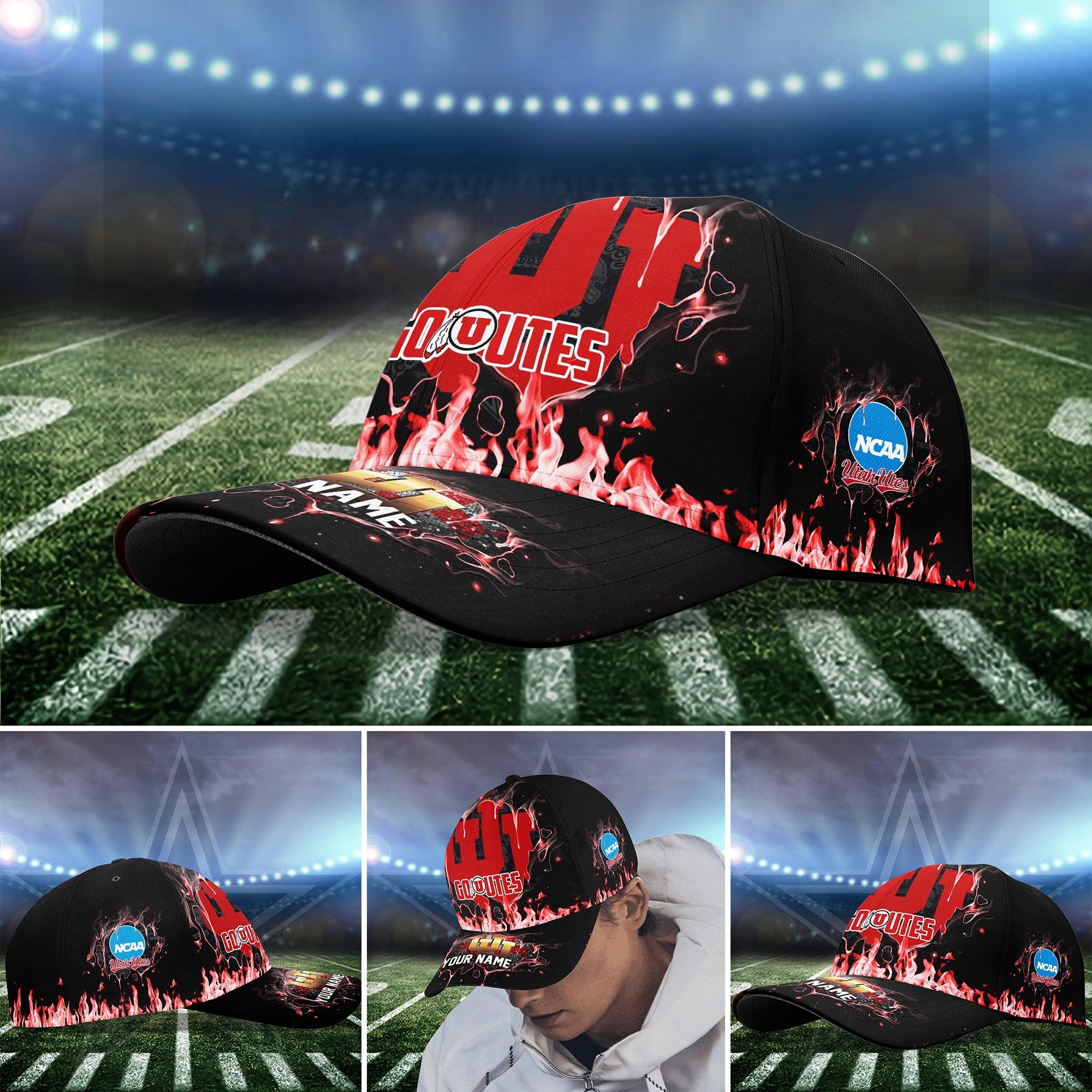 Utah Utes Cap custom Q-54379