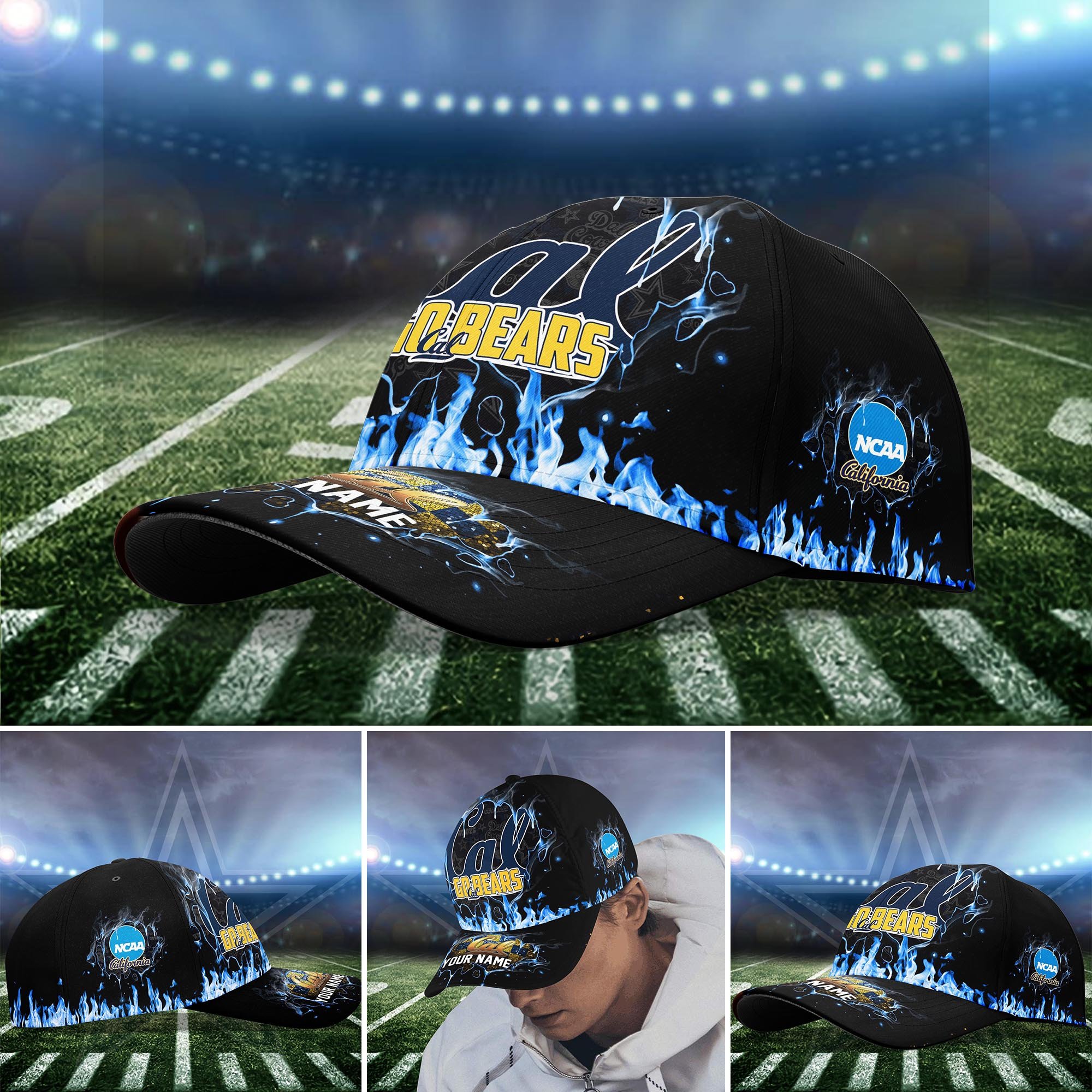 California Golden Bears Cap custom Q-54379