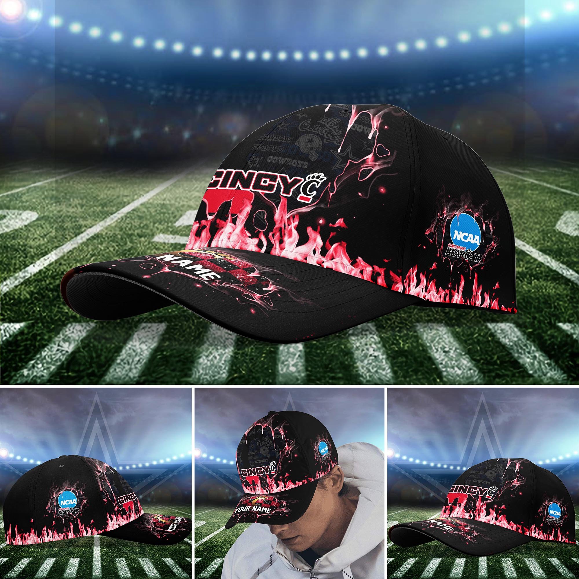 Cincinnati Bearcats Cap custom Q-54379
