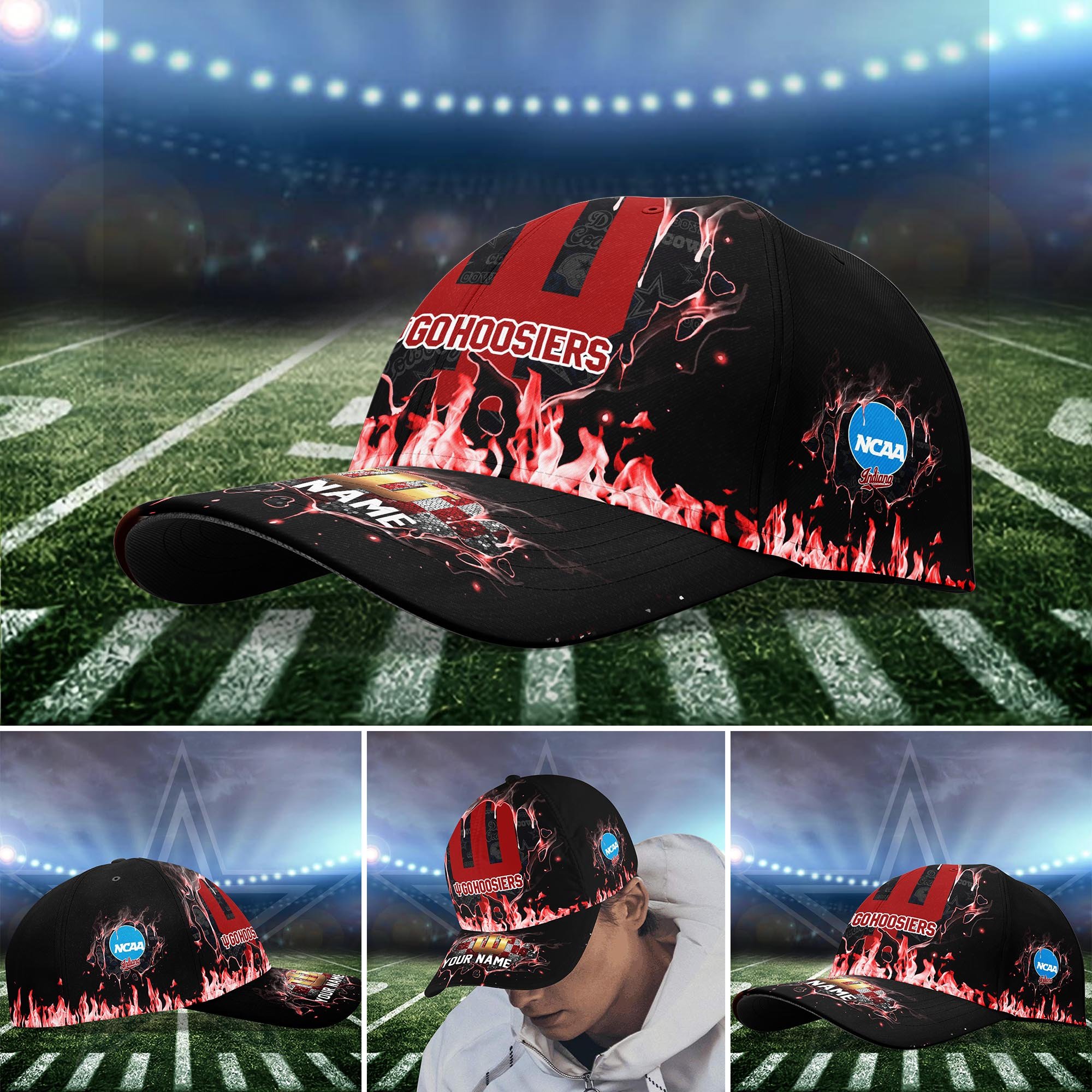 Indiana Hoosiers Cap custom Q-54379