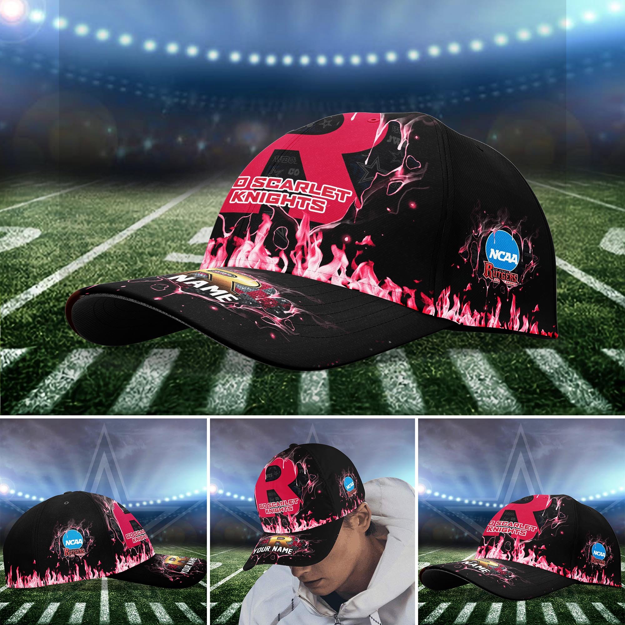 Rutgers Scarlet Knights Cap custom Q-54379