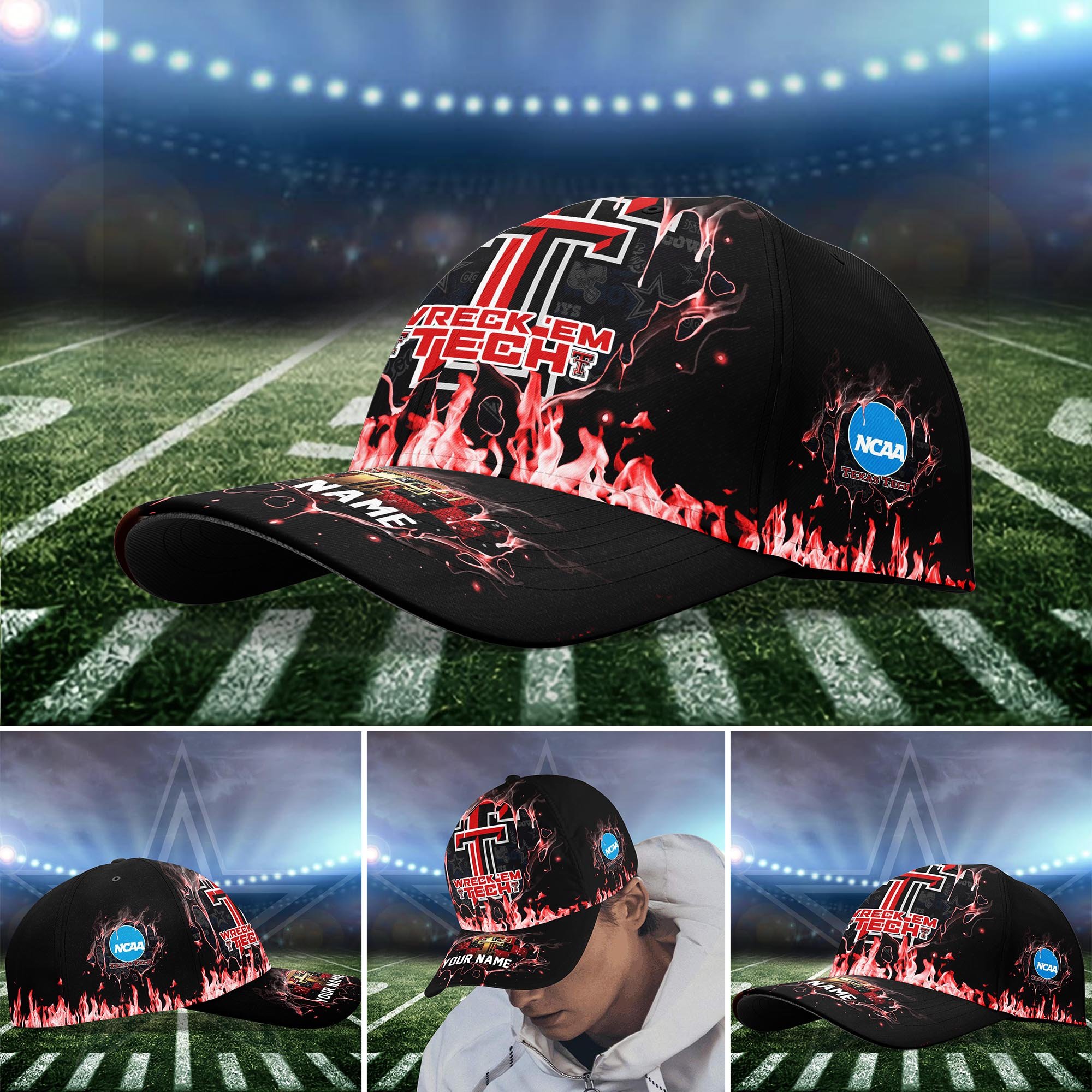 Texas Tech Red Raiders Cap custom Q-54379