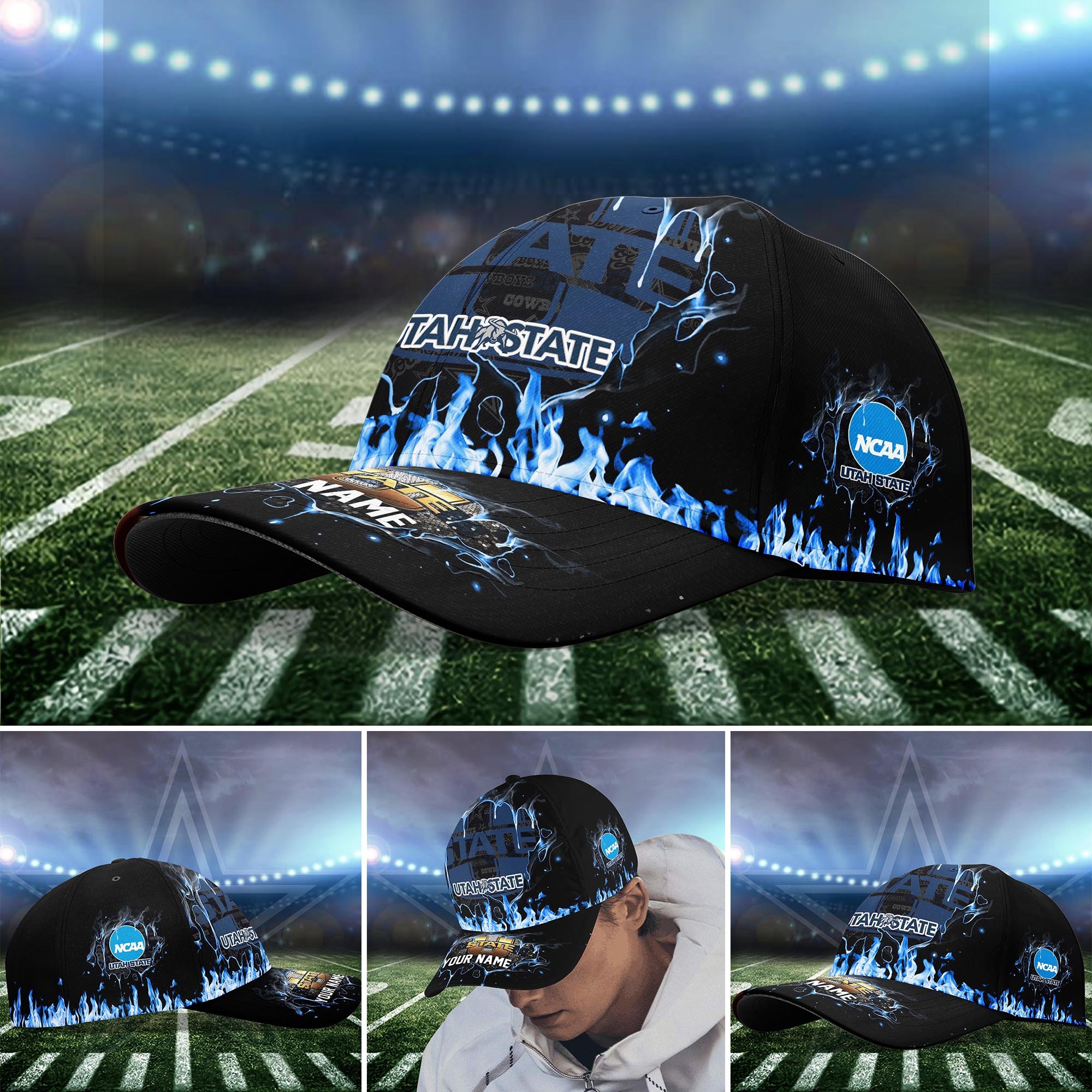 Utah State Aggies Cap custom Q-54379