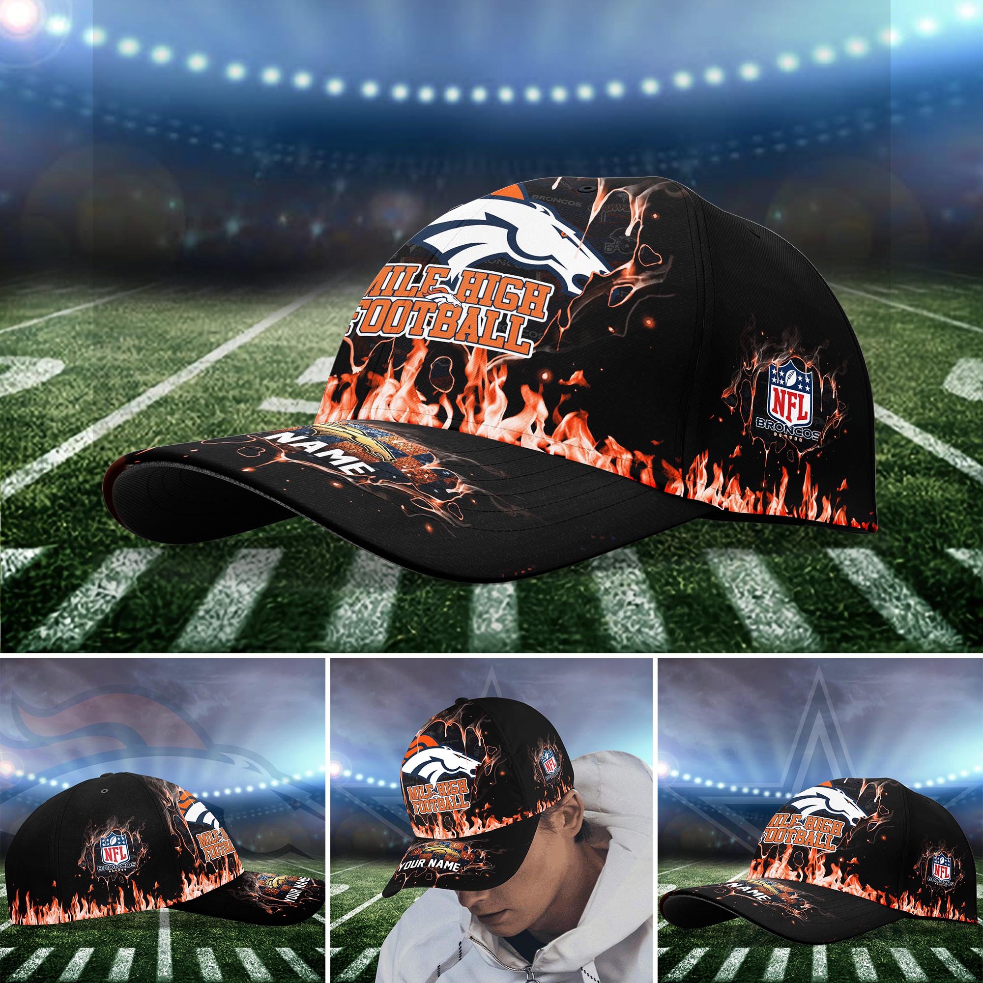 Denver Broncos Cap custom Q-54379