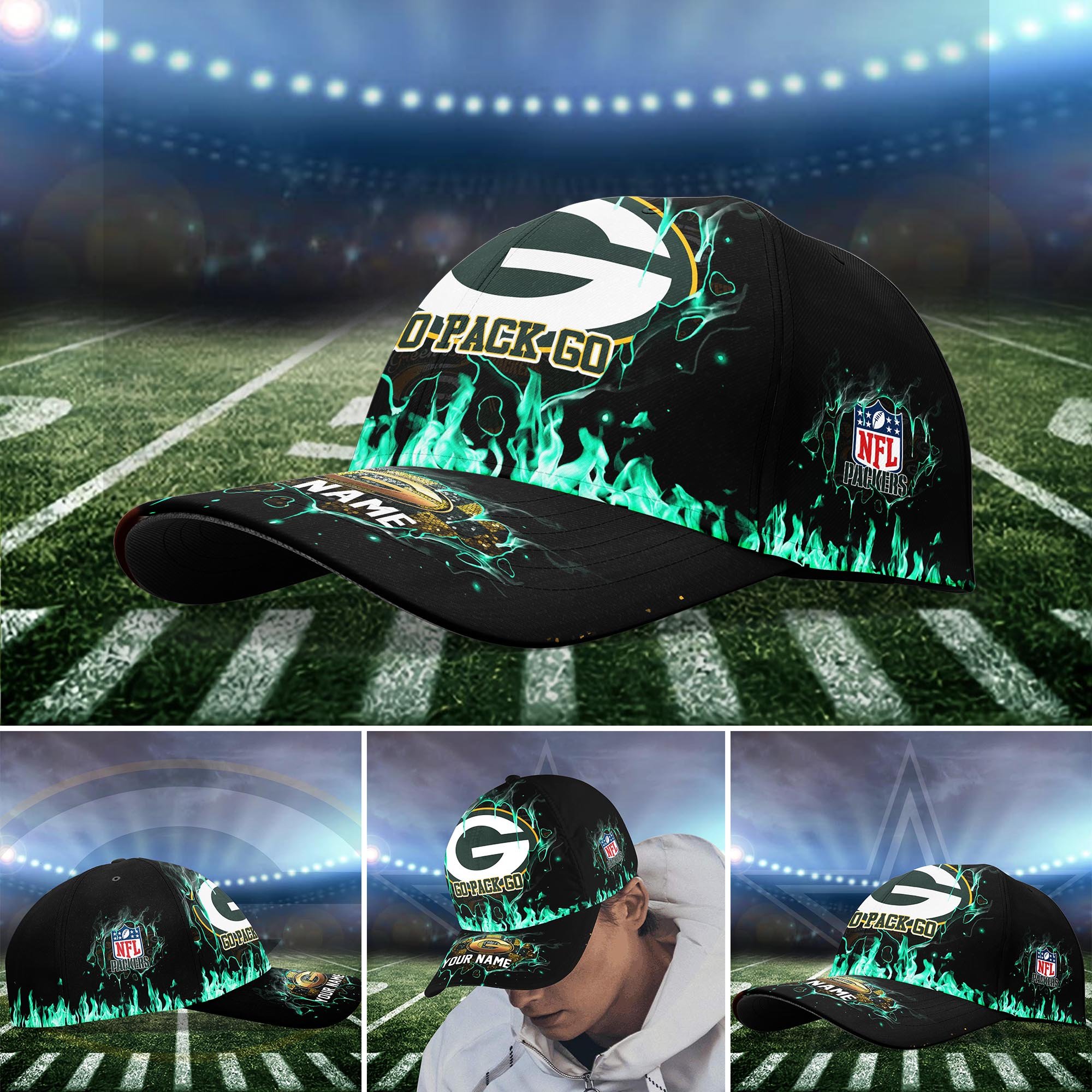 Green Bay Packers Cap custom Q-54379