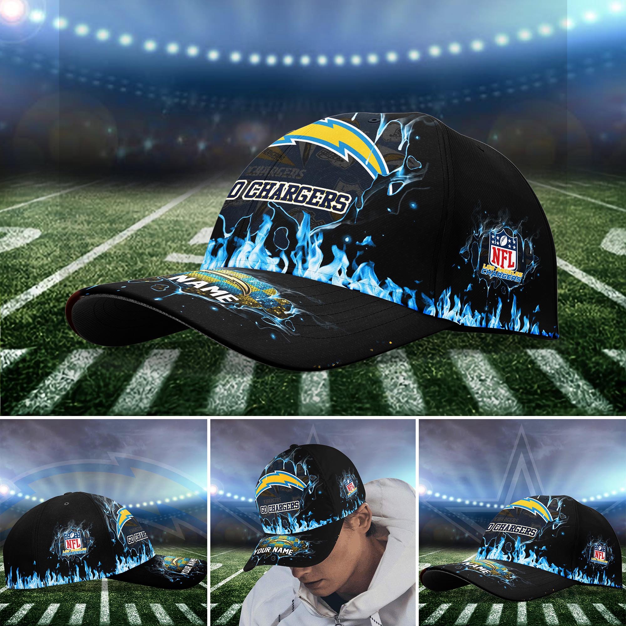 Los Angeles Chargers Cap custom Q-54379