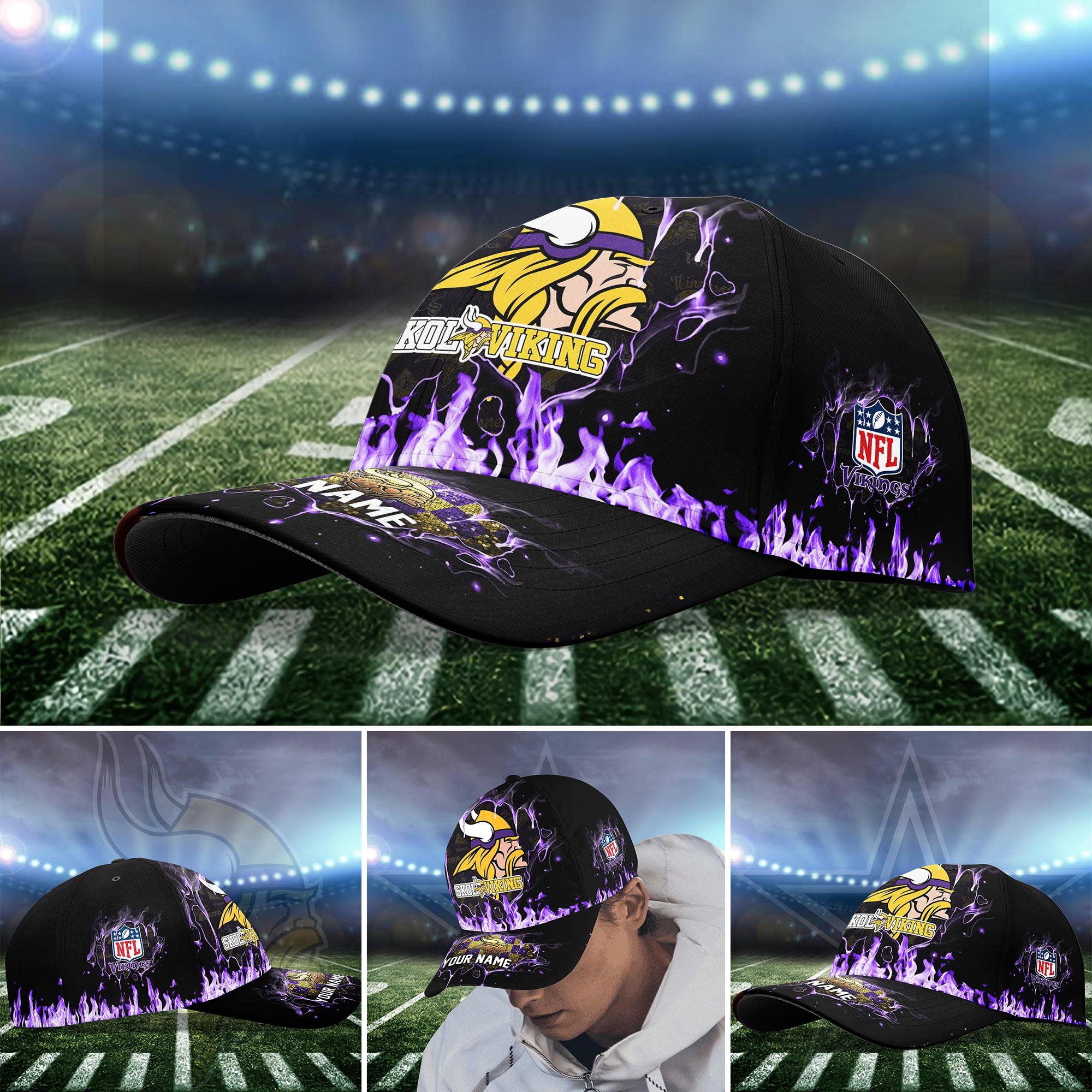 Minnesota Vikings Cap custom Q-54379