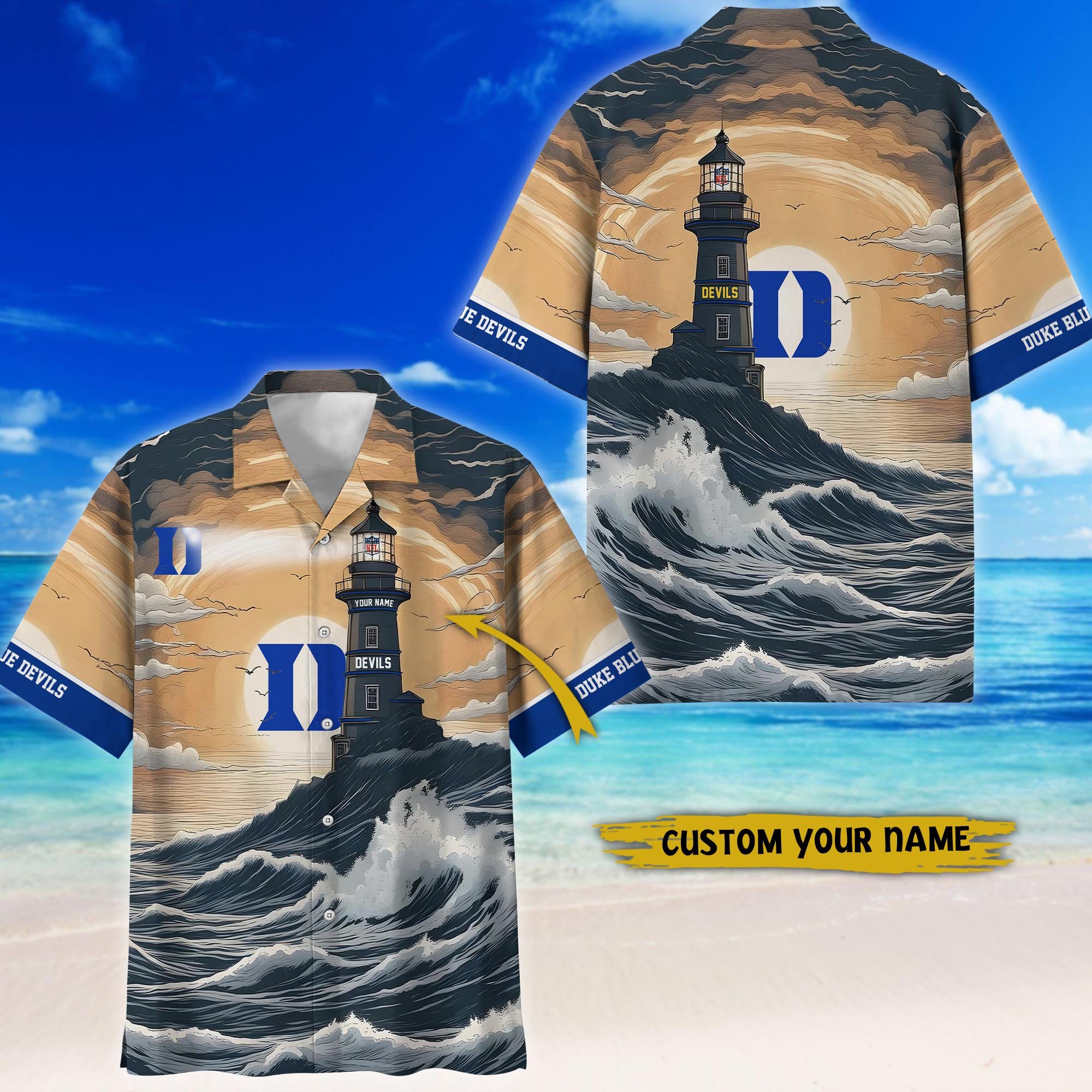 Duke Blue Devils Hawaiian shirt custom 57430