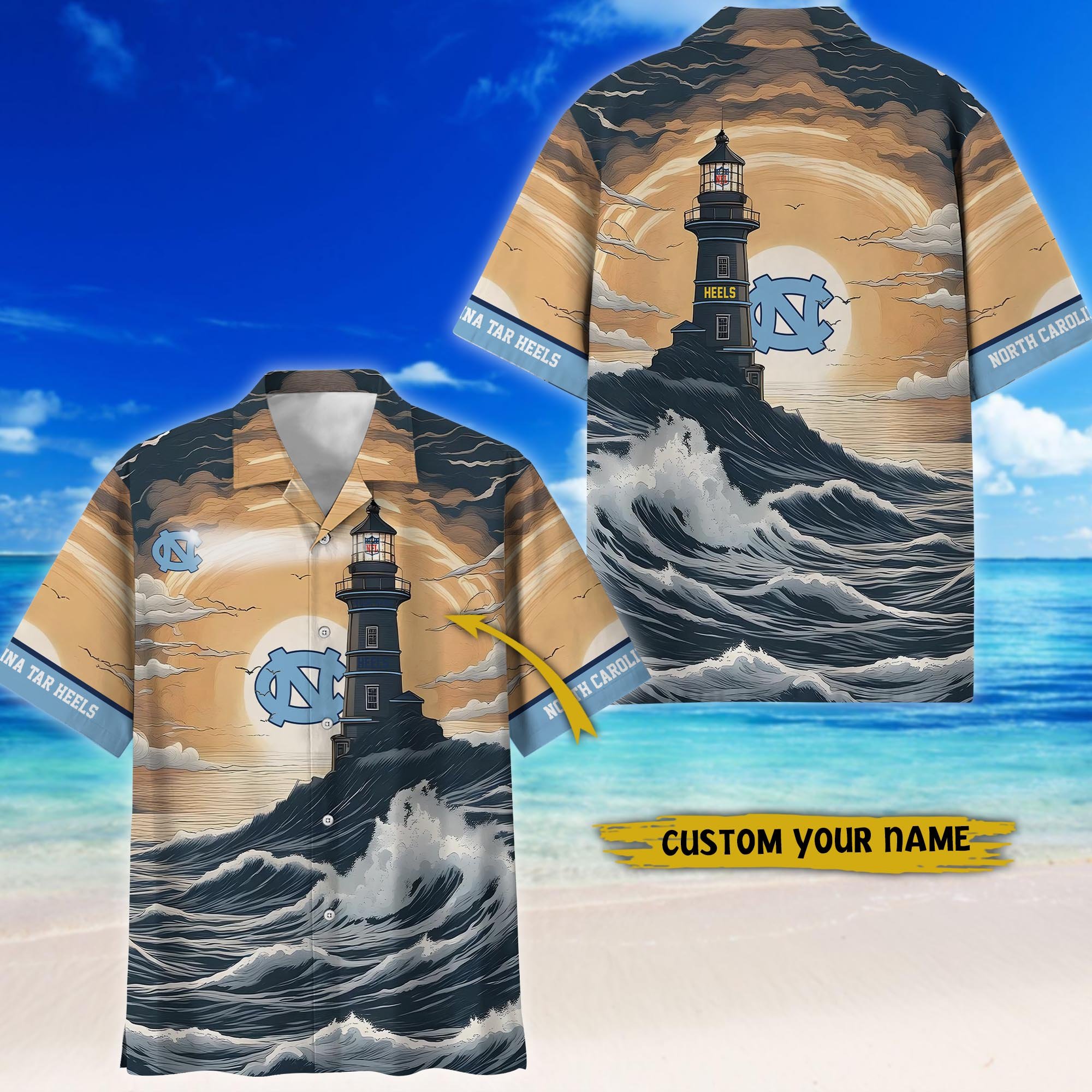 North Carolina Tar Heels Hawaiian shirt custom 57430