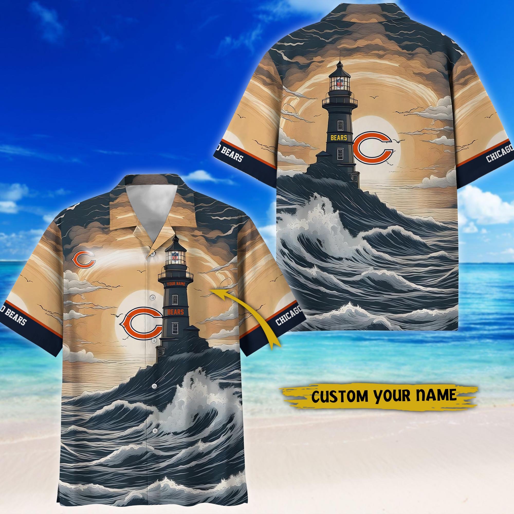 Chicago Bears Hawaiian shirt custom 57430
