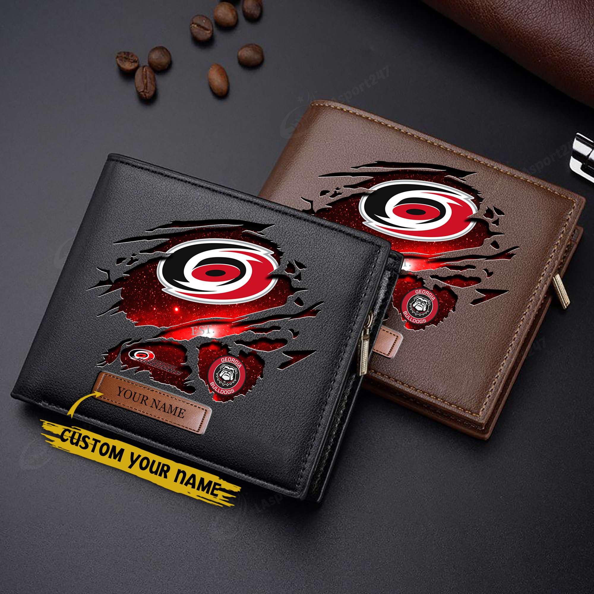Carolina Hurricanes Men Wallet Custom 57877