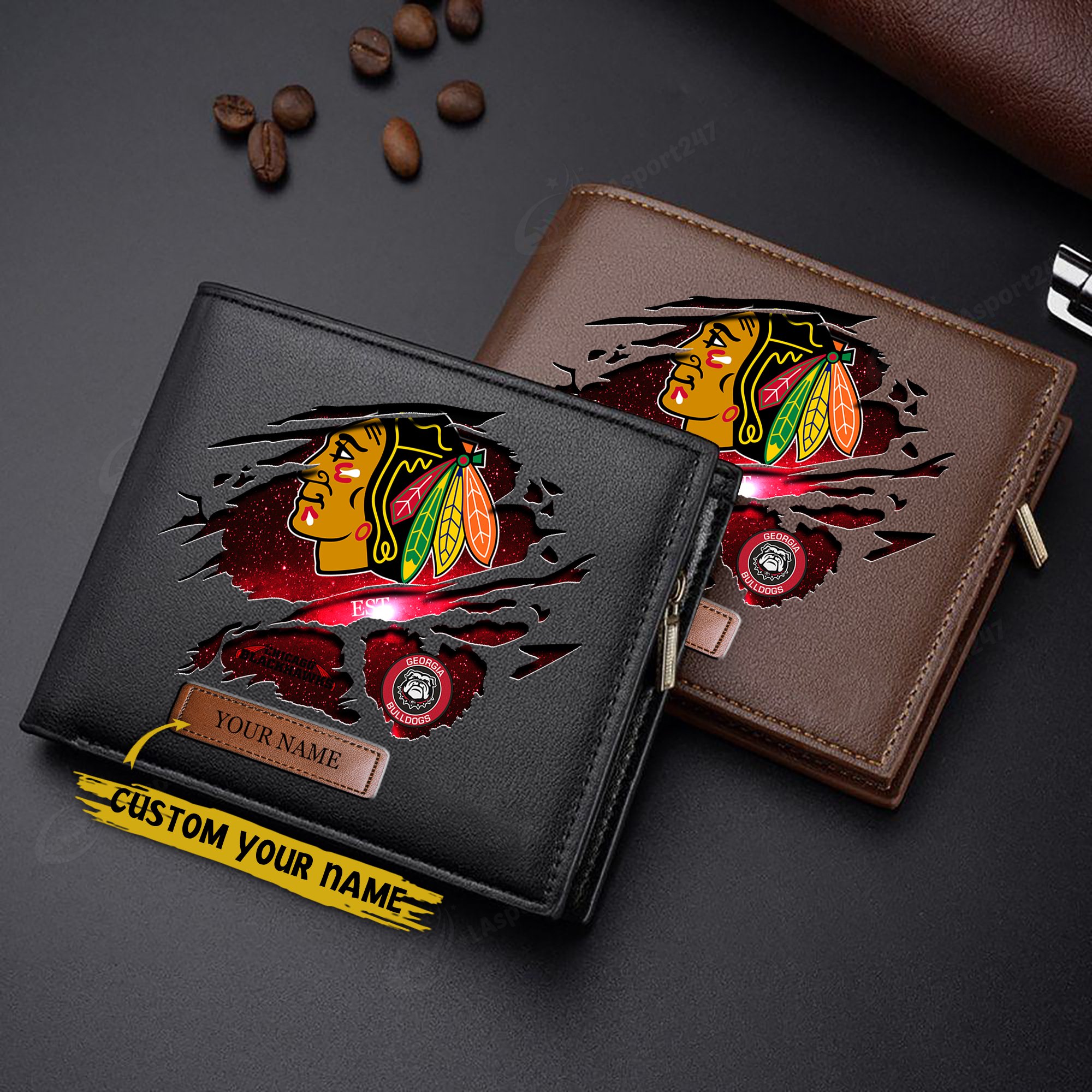 Chicago Blackhawks Men Wallet Custom 57877
