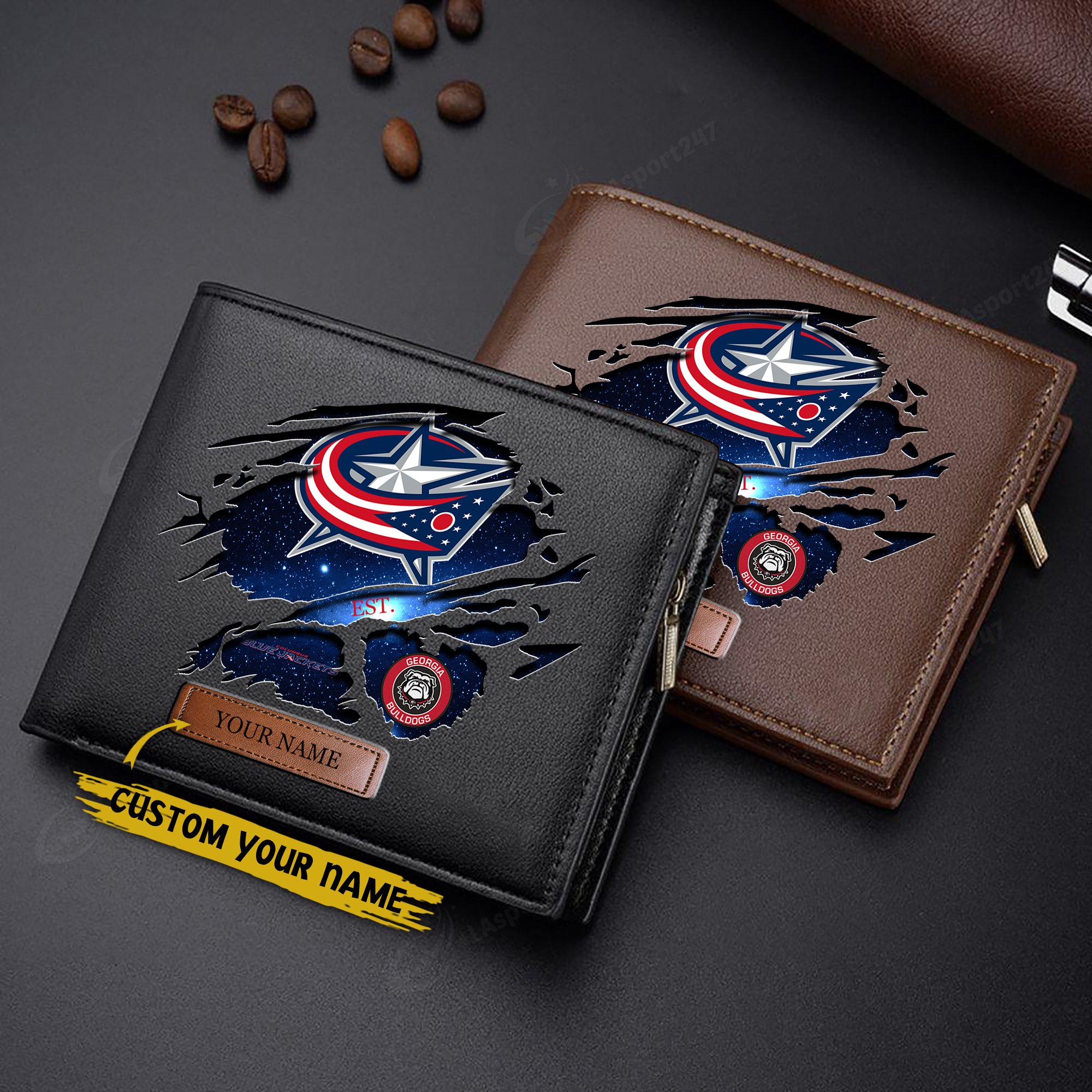 Columbus Blue Jackets Men Wallet Custom 57877