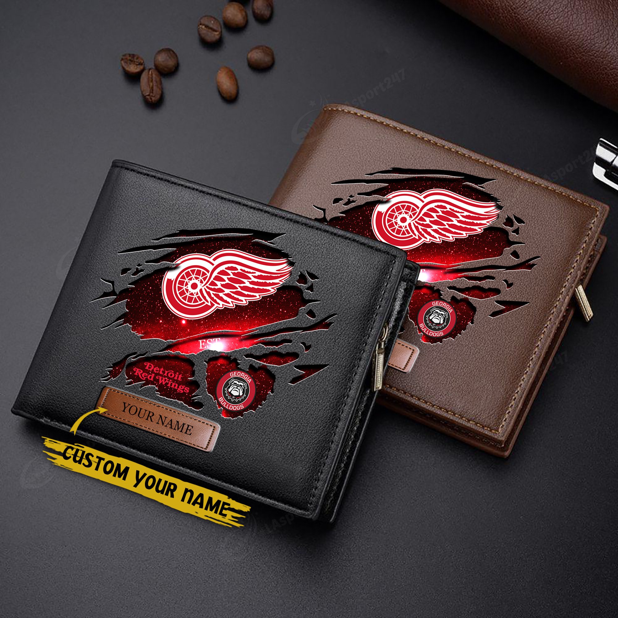 Detroit Red Wings Men Wallet Custom 57877