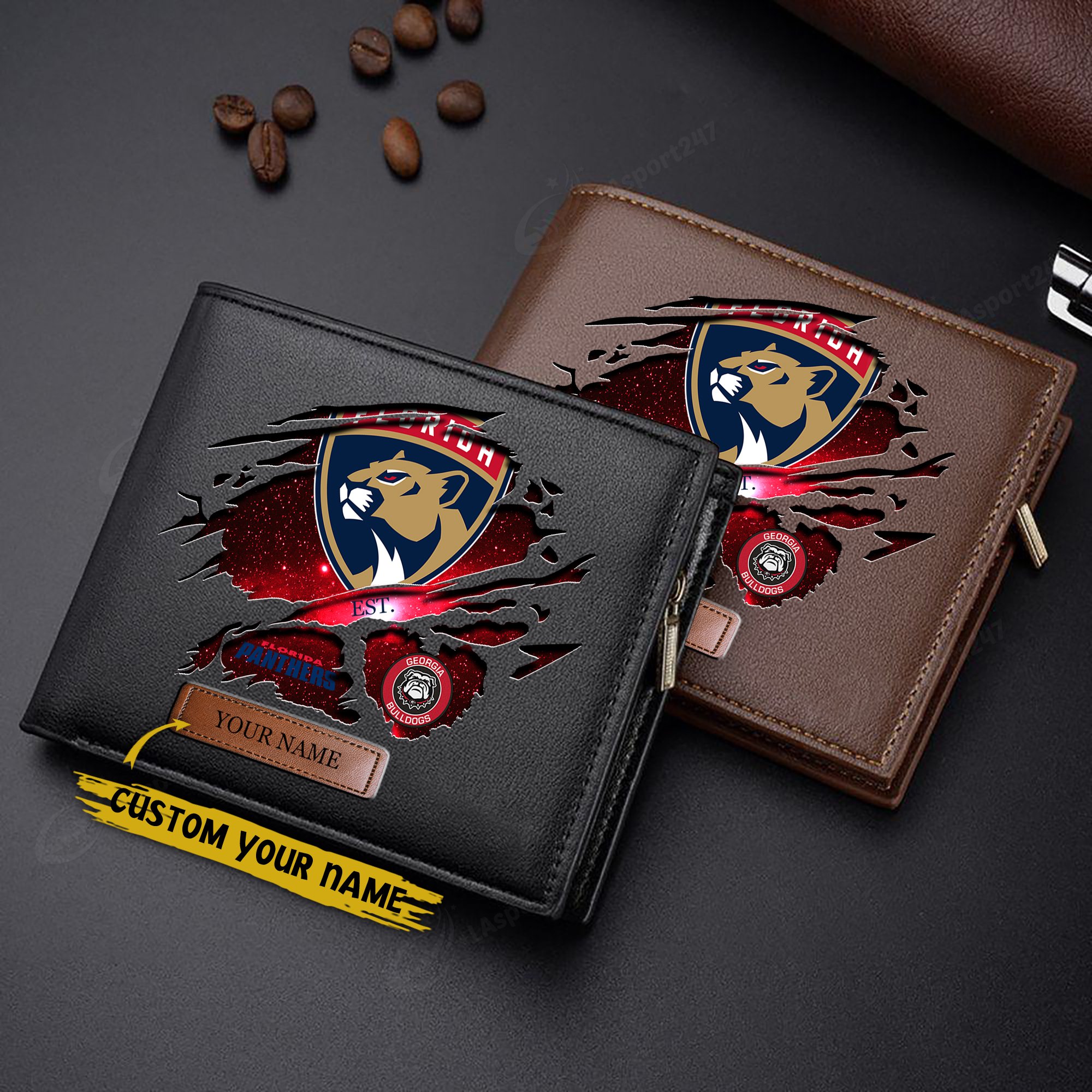 Florida Panthers Men Wallet Custom 57877