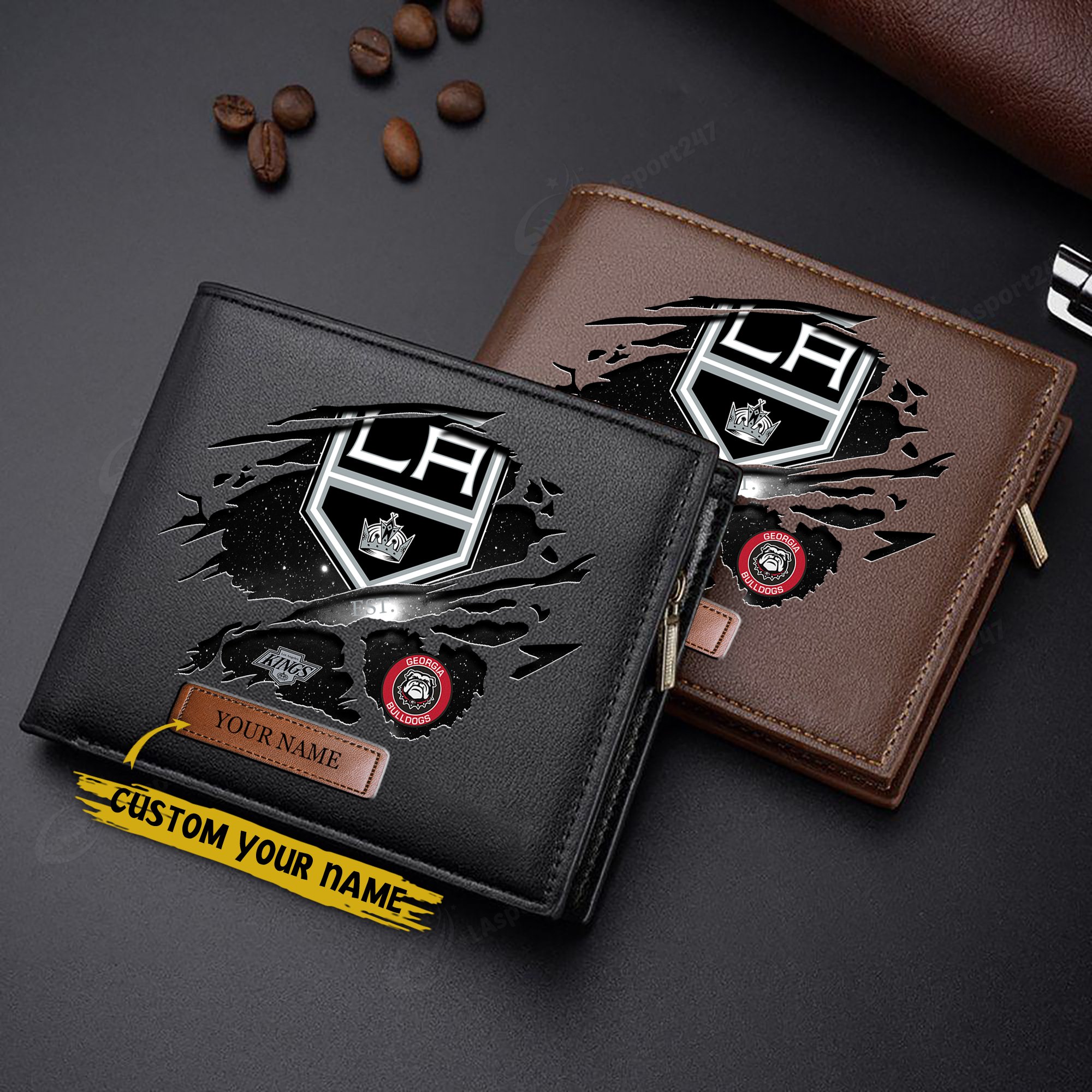 Los Angeles Kings Men Wallet Custom 57877