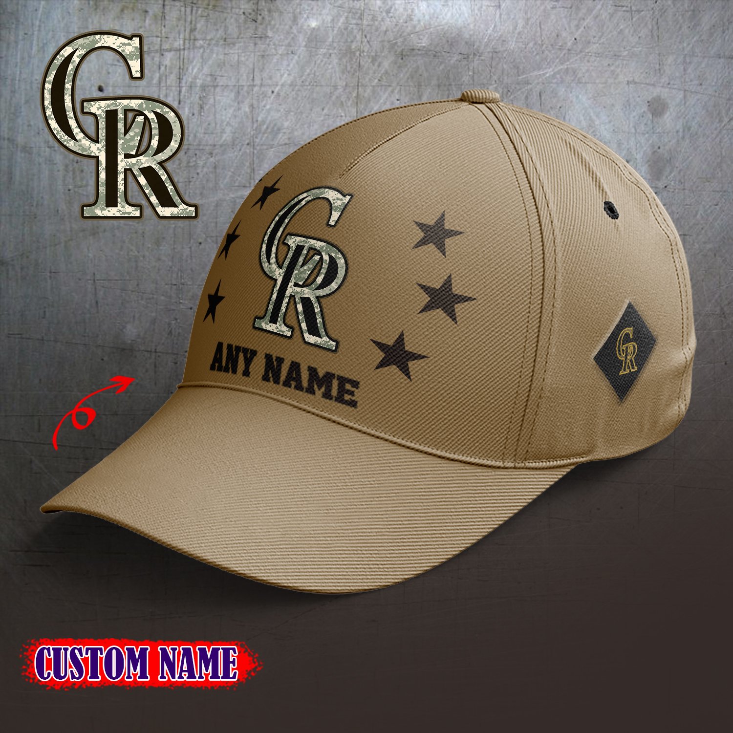 Colorado Rockies 2024 Armed Forces Day  Cap custom custom 58304