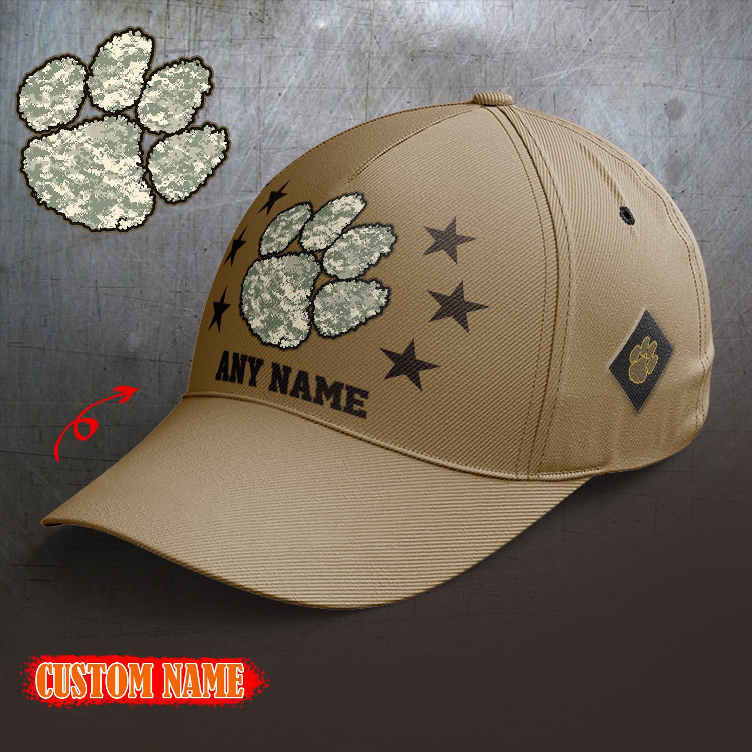 Clemson Tigers 2024 Armed Forces Day  Cap custom custom 58304
