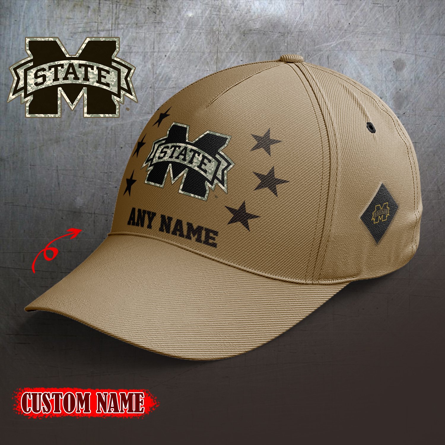 Mississippi State Bulldogs 2024 Armed Forces Day  Cap custom custom 58304