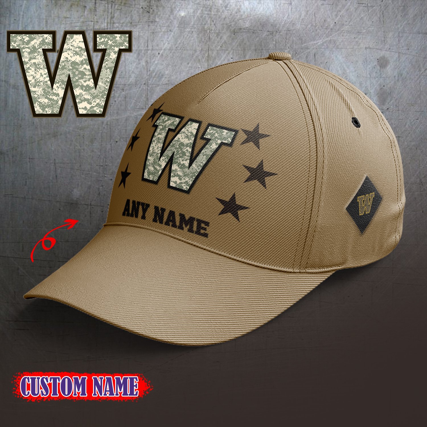 Washington Huskies 2024 Armed Forces Day  Cap custom custom 58304
