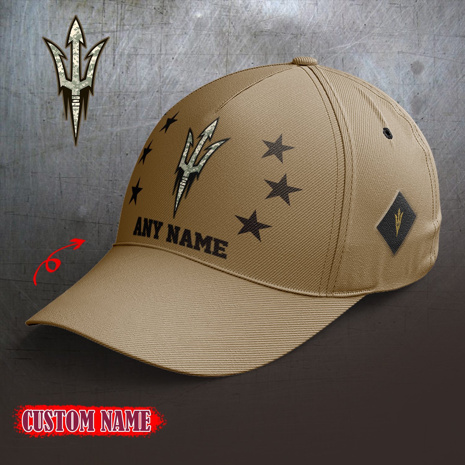 Arizona State Sun Devils 2024 Armed Forces Day  Cap custom custom 58304