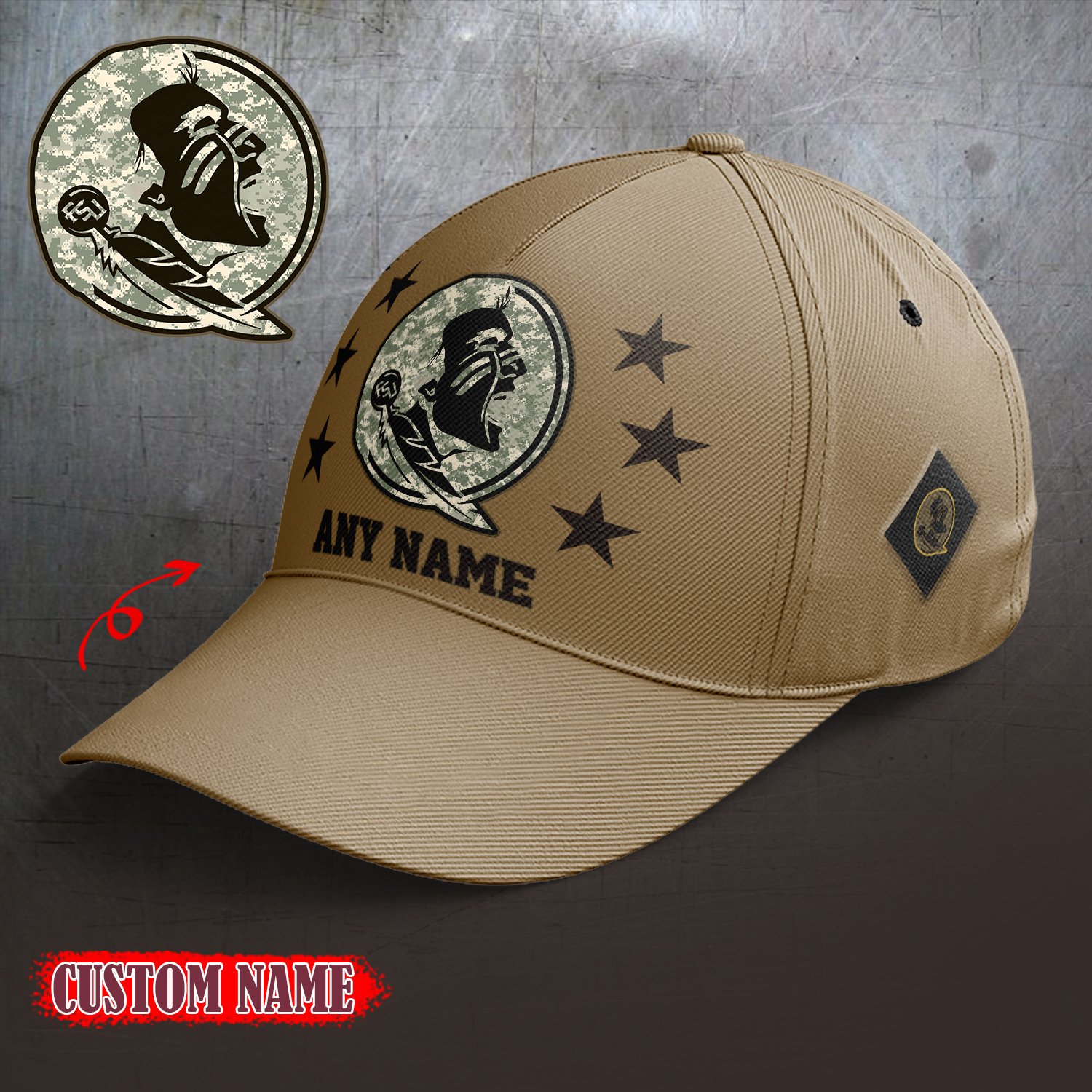 Florida State Seminoles 2024 Armed Forces Day  Cap custom custom 58304