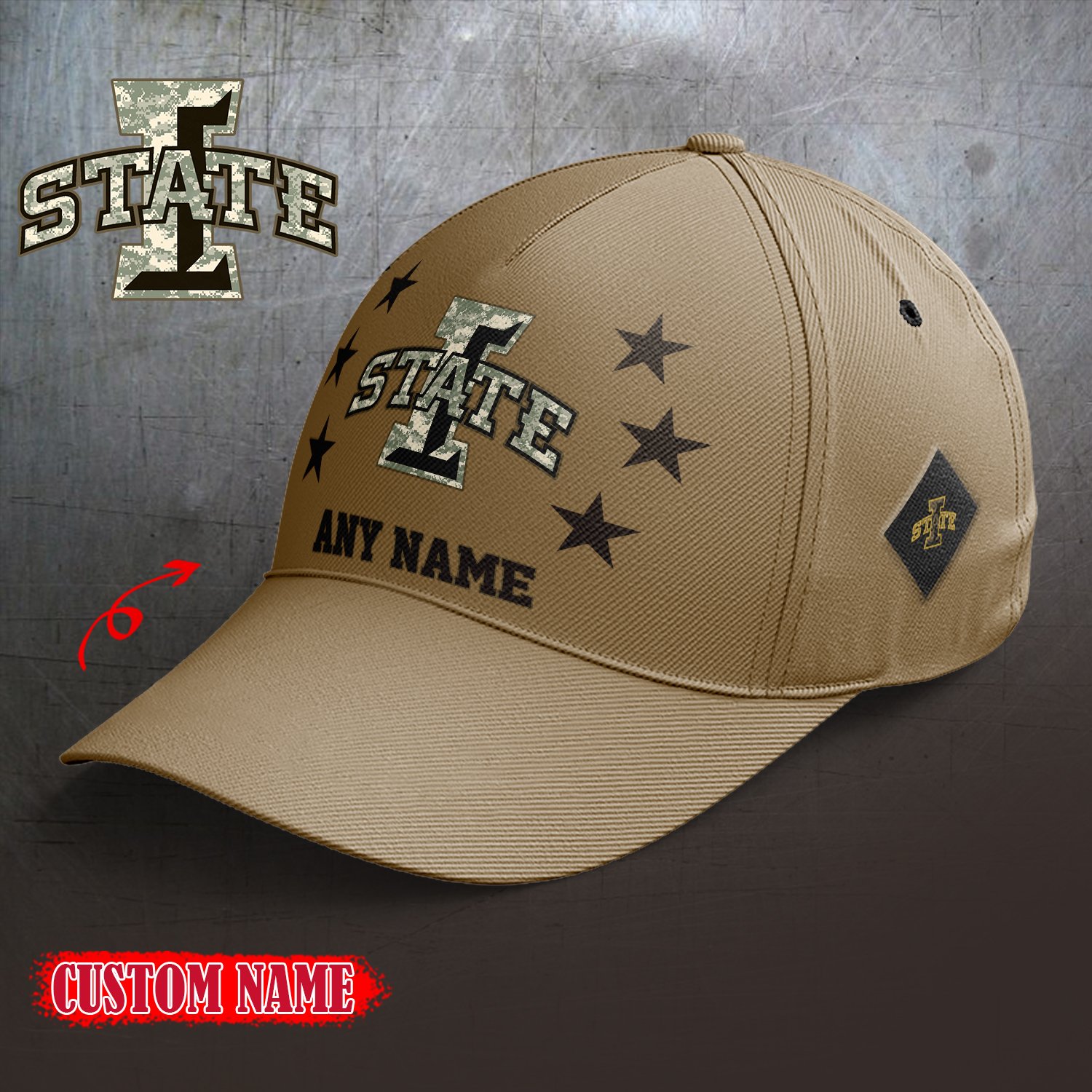 Iowa State Cyclones 2024 Armed Forces Day  Cap custom custom 58304
