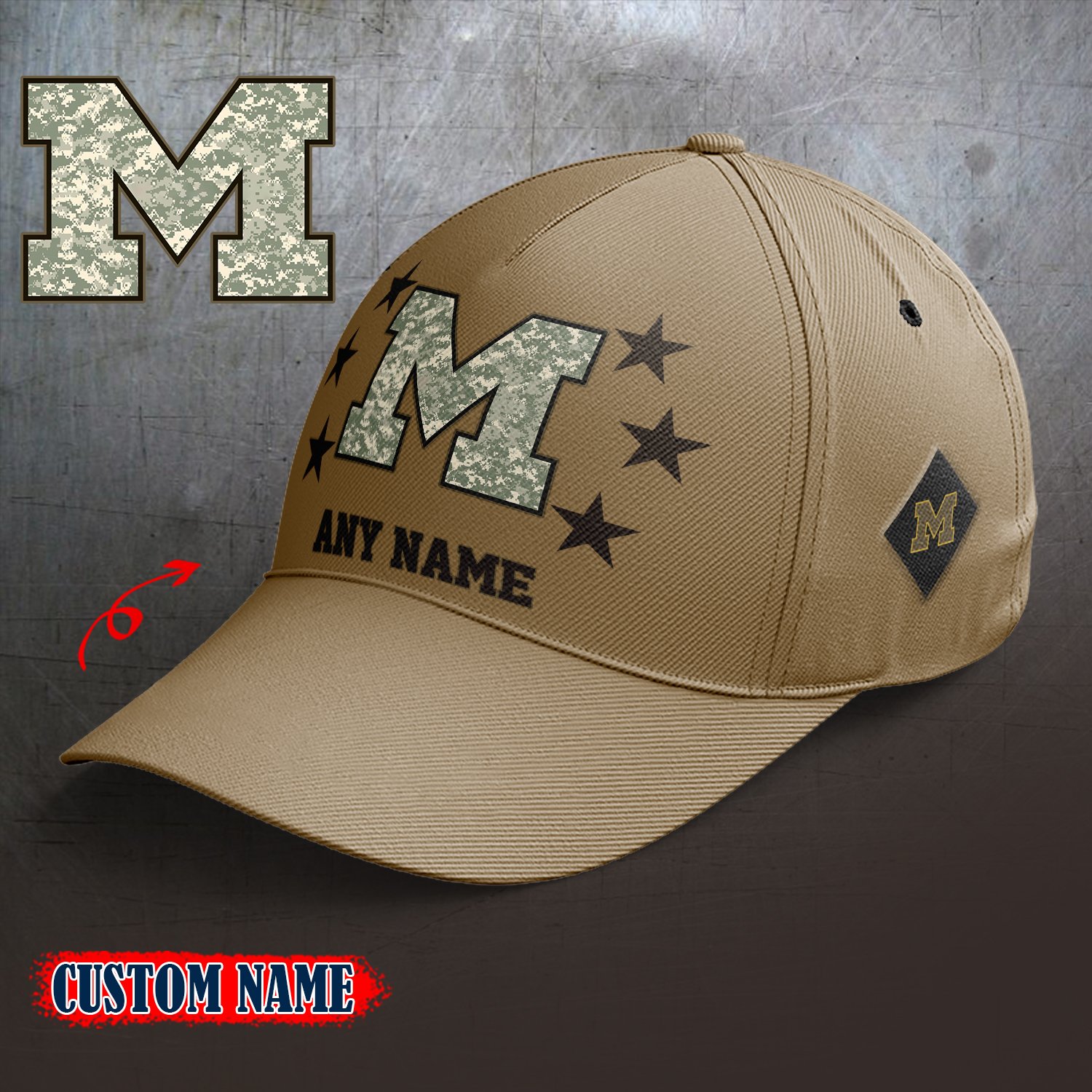 Michigan Wolverines 2024 Armed Forces Day  Cap custom custom 58304
