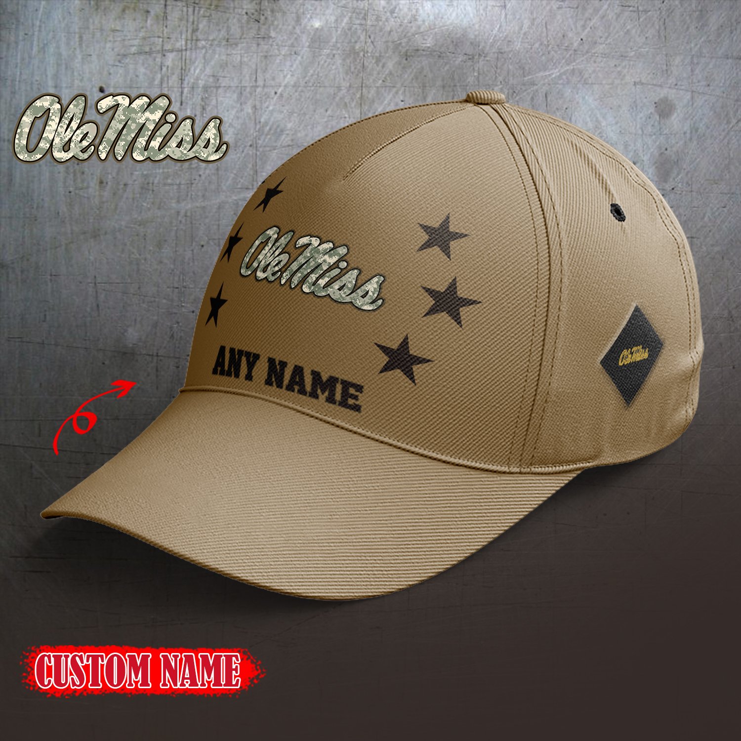 Ole Miss Rebels 2024 Armed Forces Day  Cap custom custom 58304