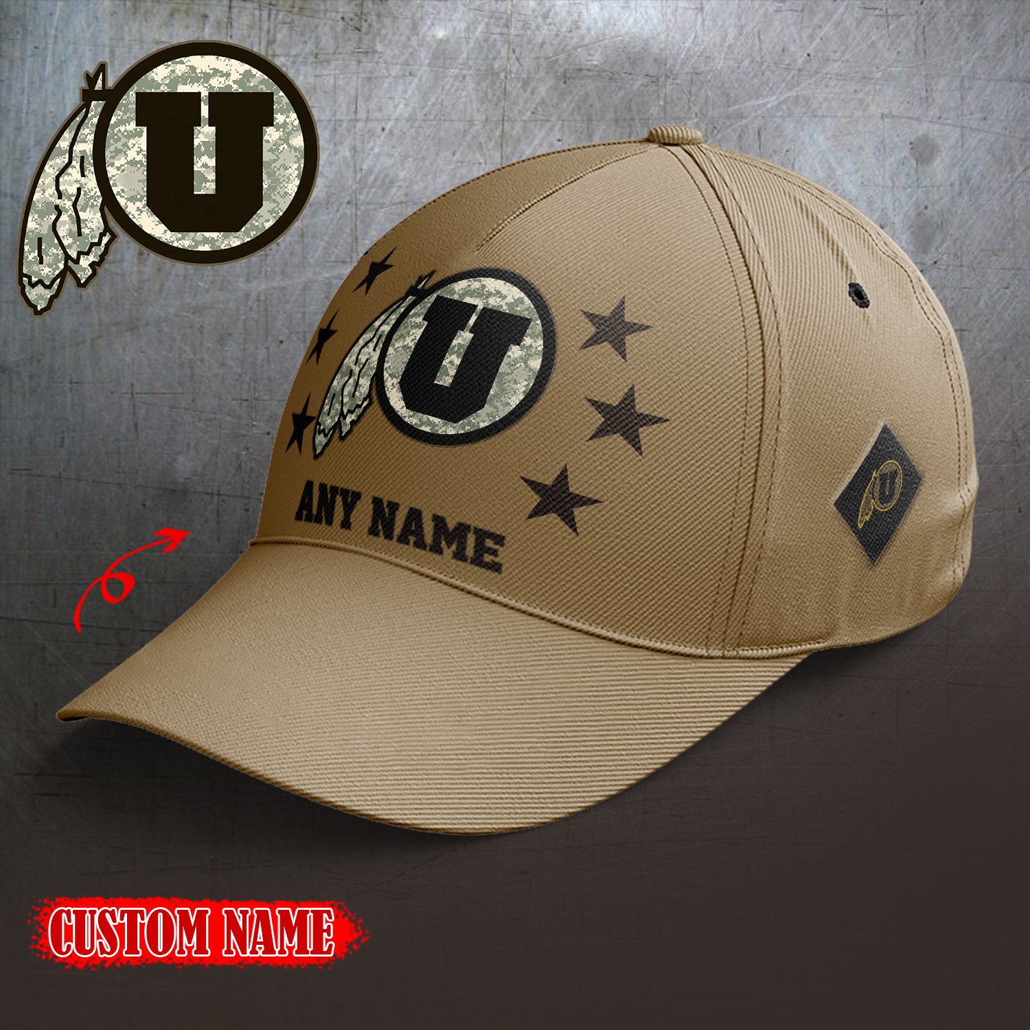 Utah Utes 2024 Armed Forces Day  Cap custom custom 58304
