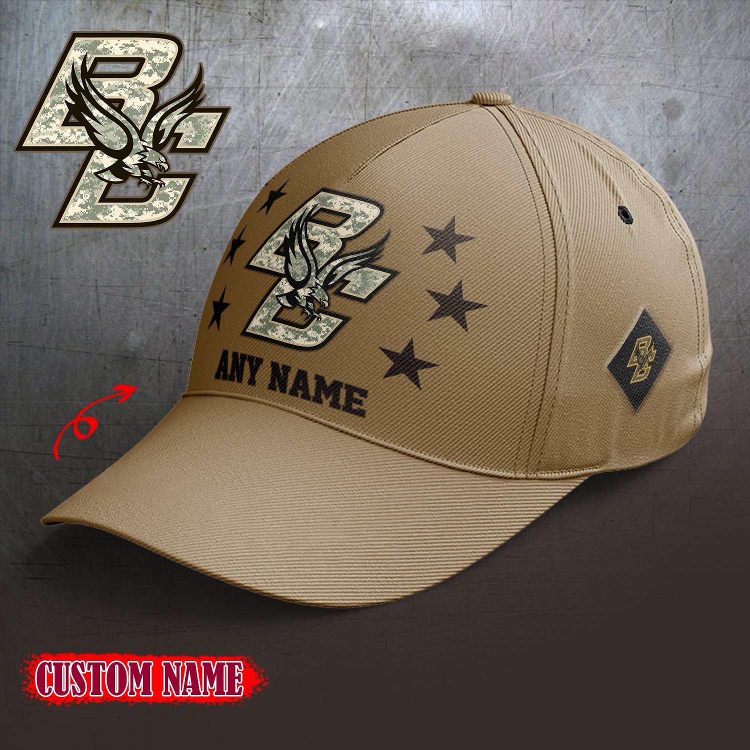 Boston College Eagles 2024 Armed Forces Day  Cap custom custom 58304