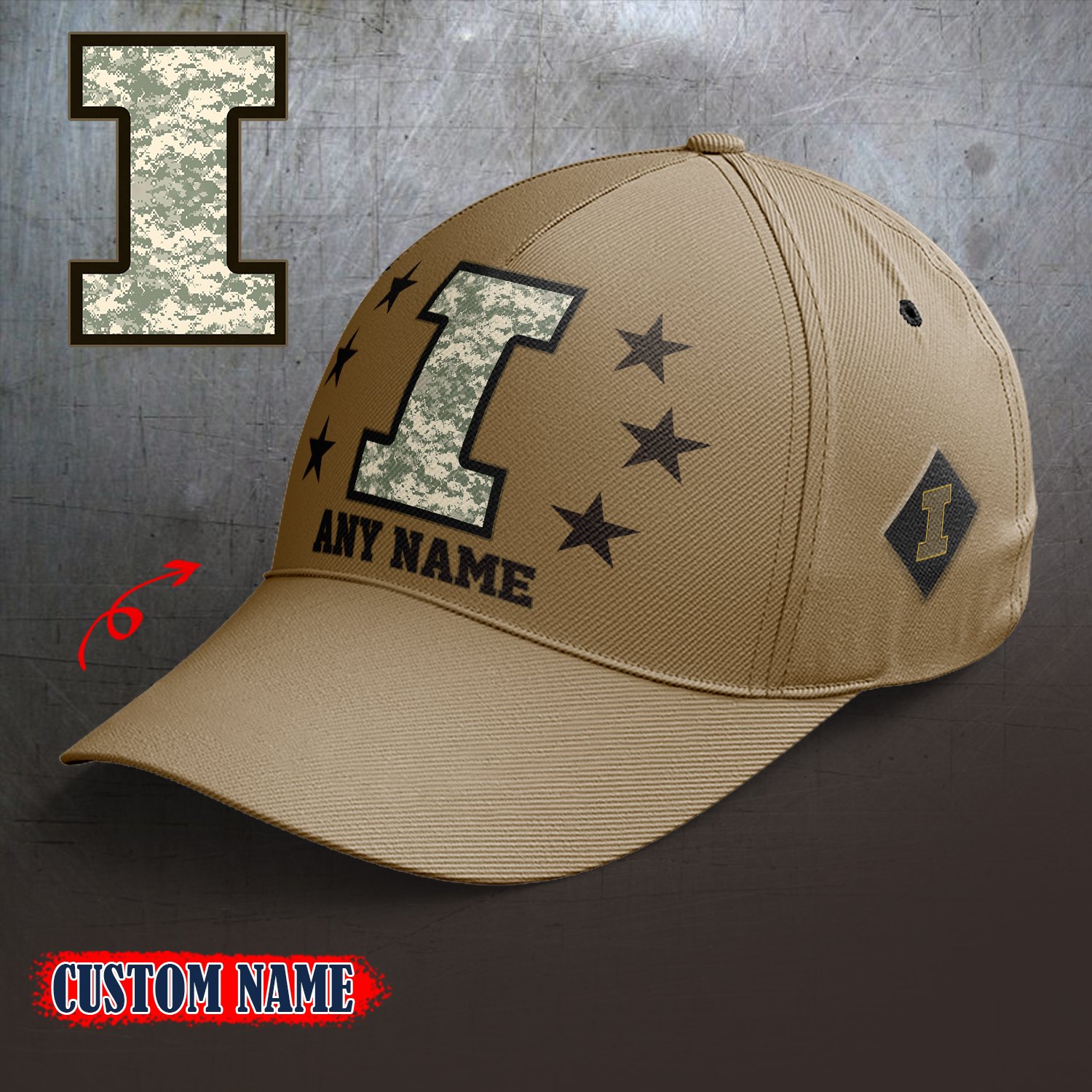 Illinois Fighting Illini 2024 Armed Forces Day  Cap custom custom 58304