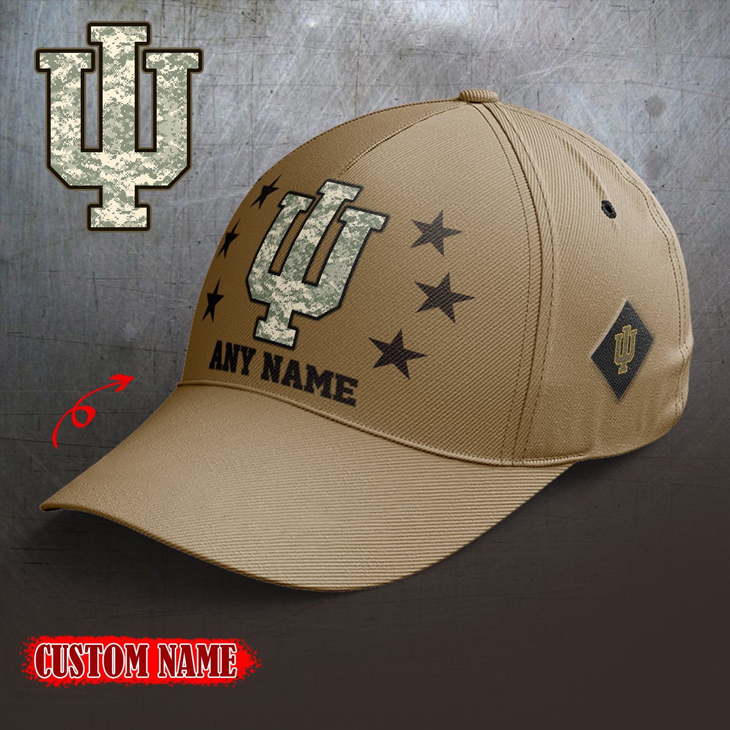 Indiana Hoosiers 2024 Armed Forces Day  Cap custom custom 58304