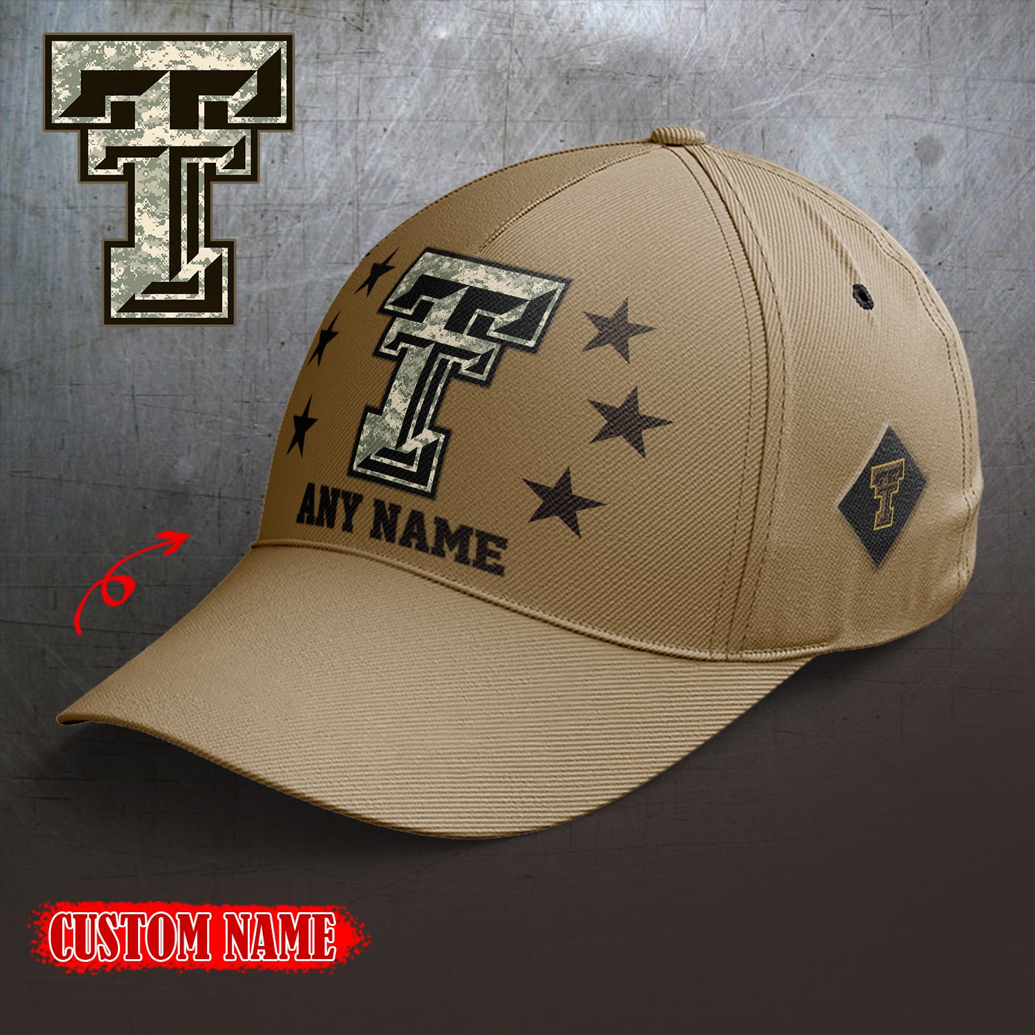 Texas Tech Red Raiders 2024 Armed Forces Day  Cap custom custom 58304