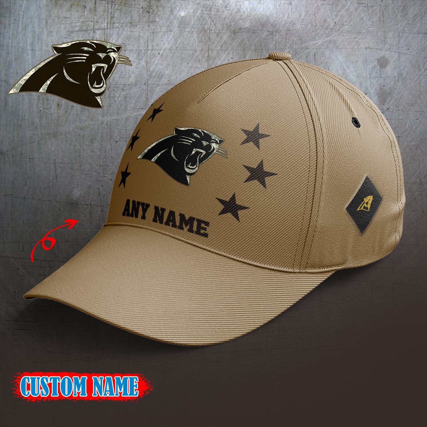 Carolina Panthers 2024 Armed Forces Day  Cap custom custom 58304