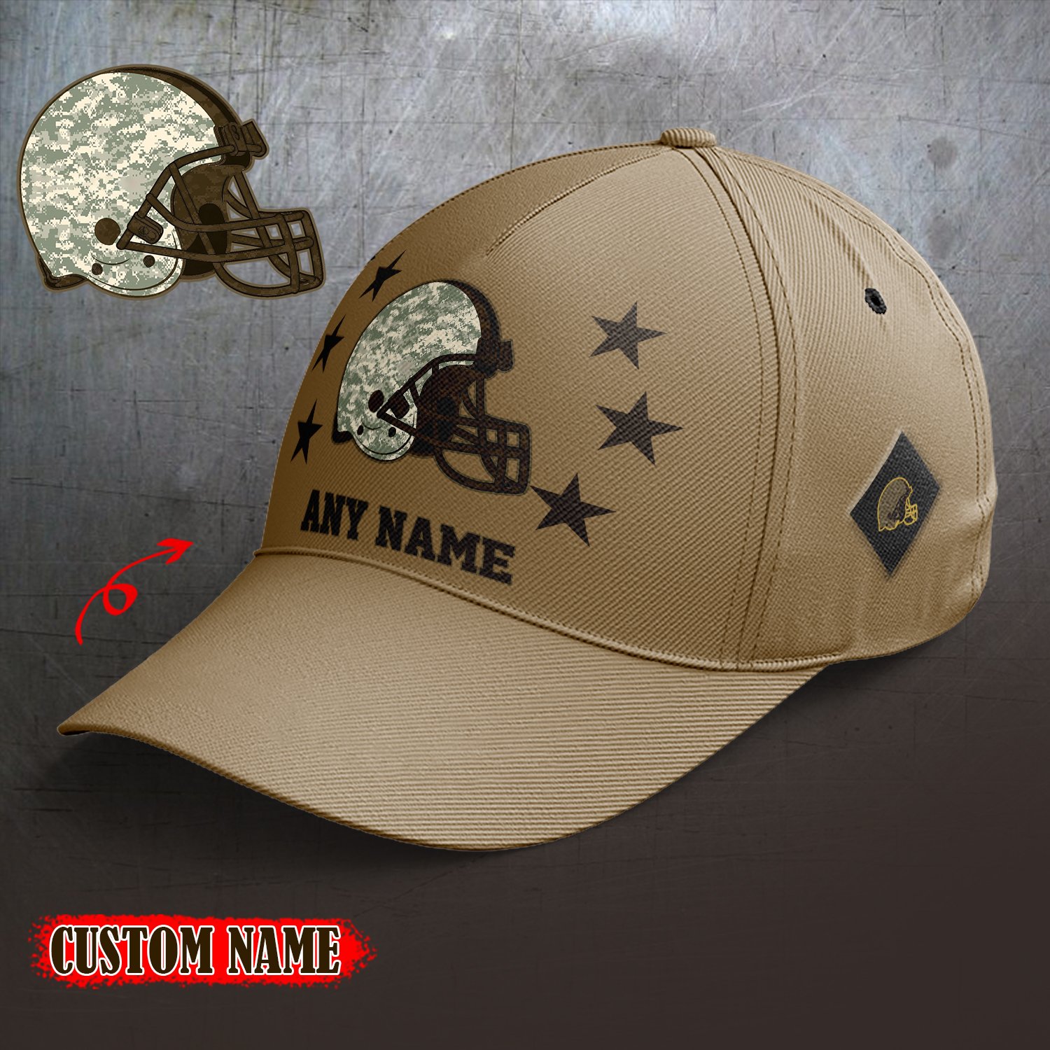 Cleveland Browns 2024 Armed Forces Day  Cap custom custom 58304