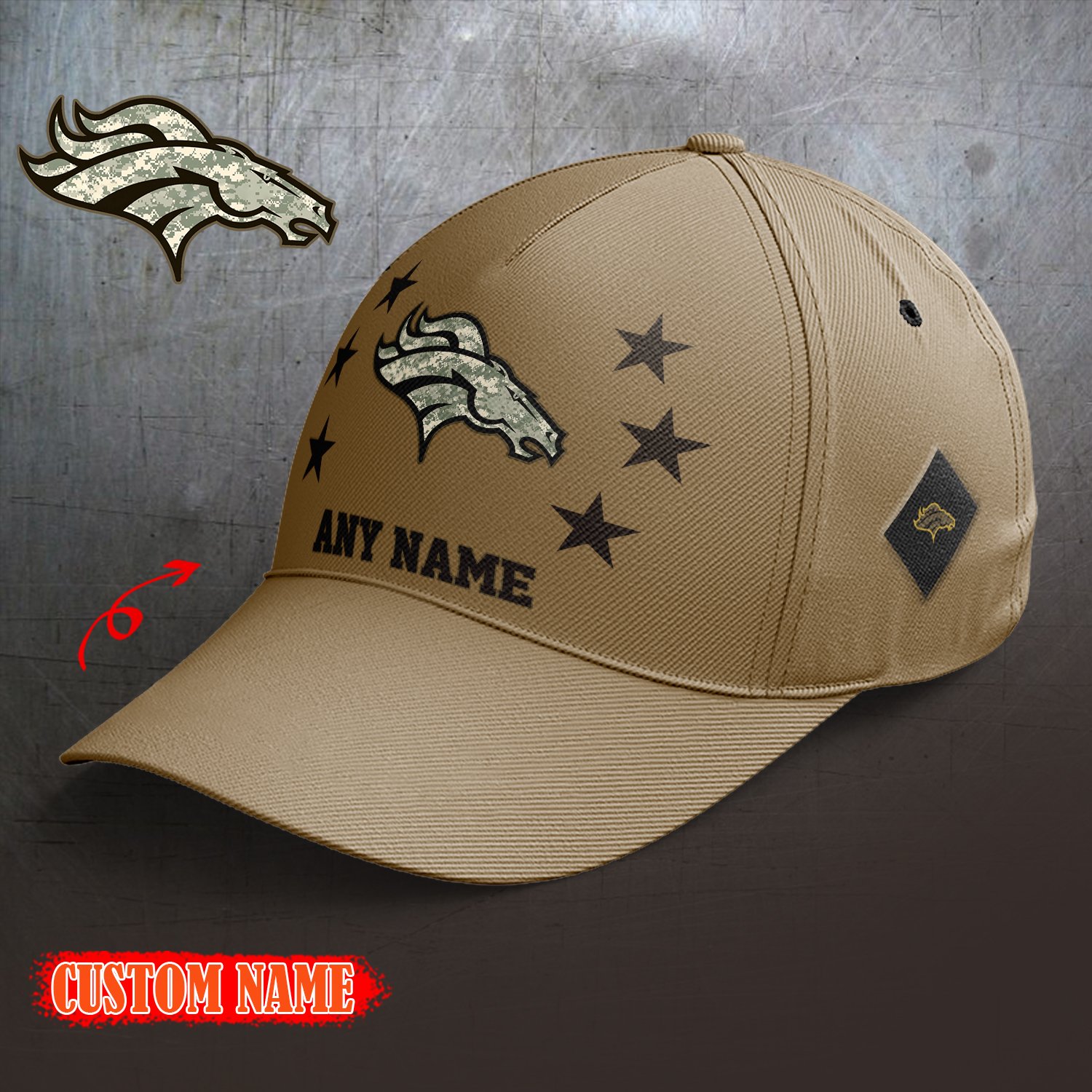 Denver Broncos 2024 Armed Forces Day  Cap custom custom 58304