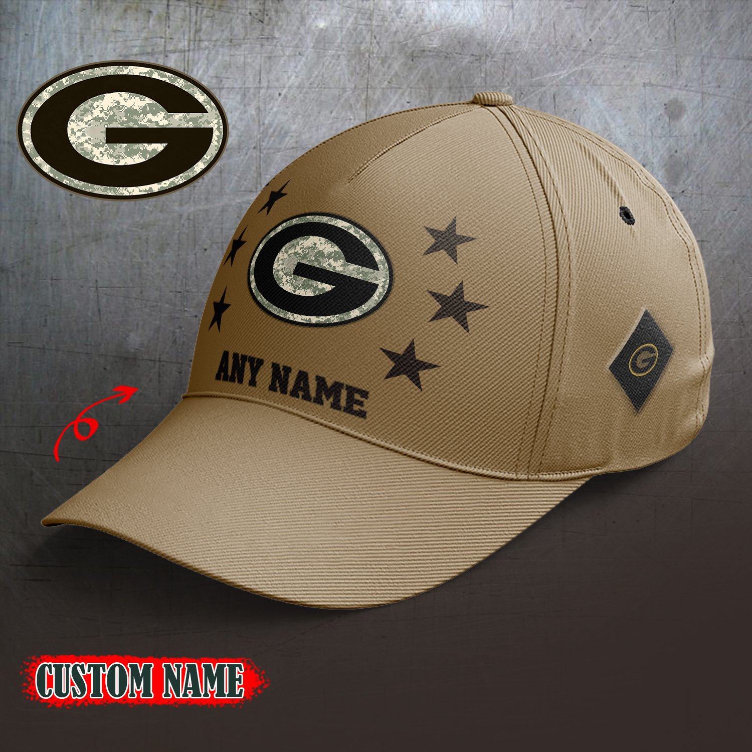 Green Bay Packers 2024 Armed Forces Day  Cap custom custom 58304
