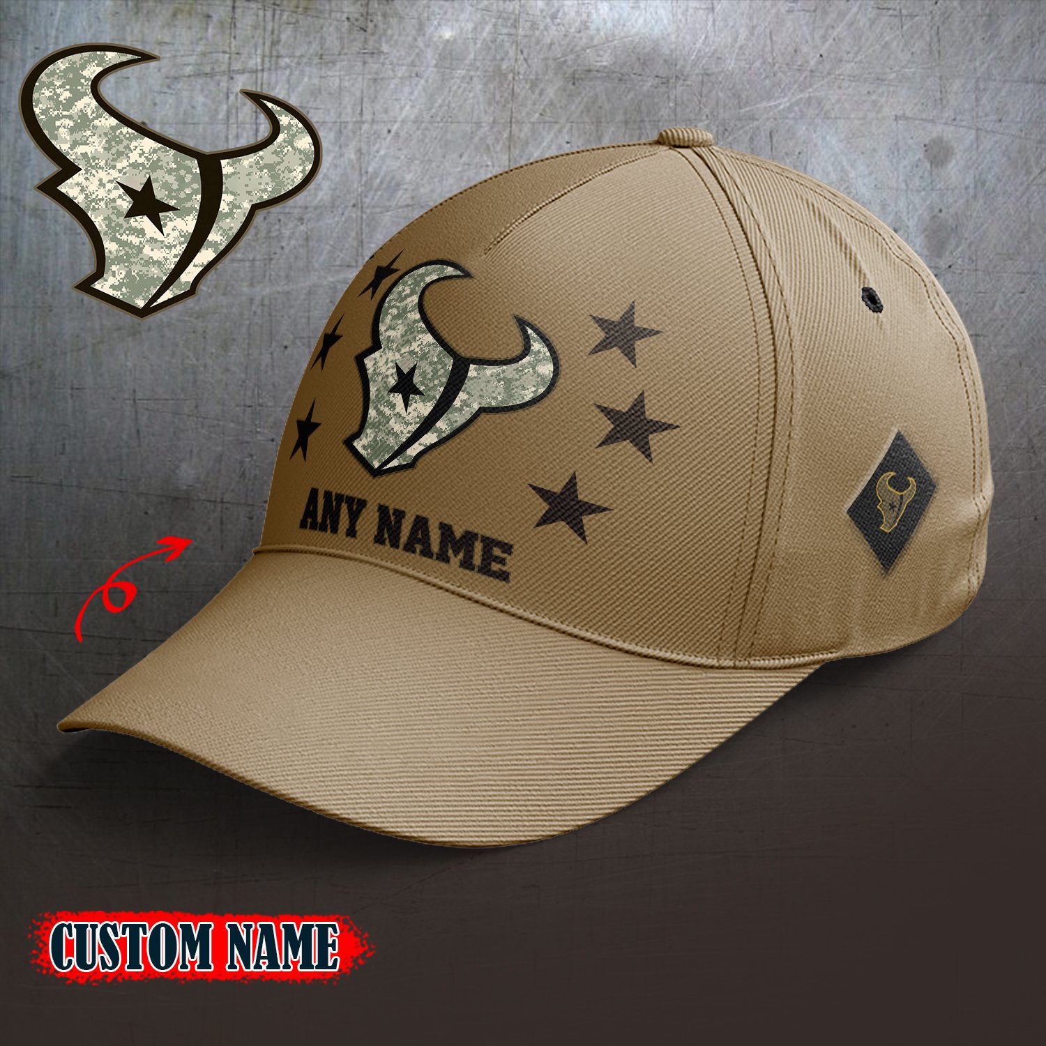 Houston Texans 2024 Armed Forces Day  Cap custom custom 58304
