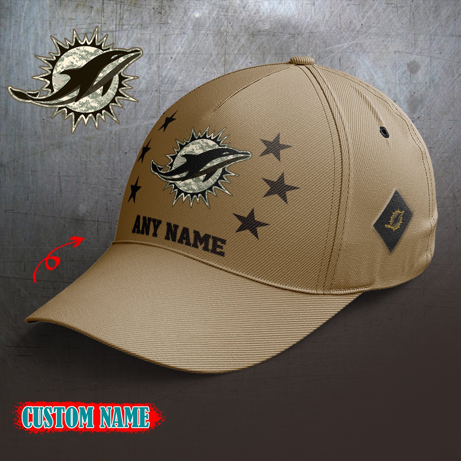 Miami Dolphins 2024 Armed Forces Day  Cap custom custom 58304