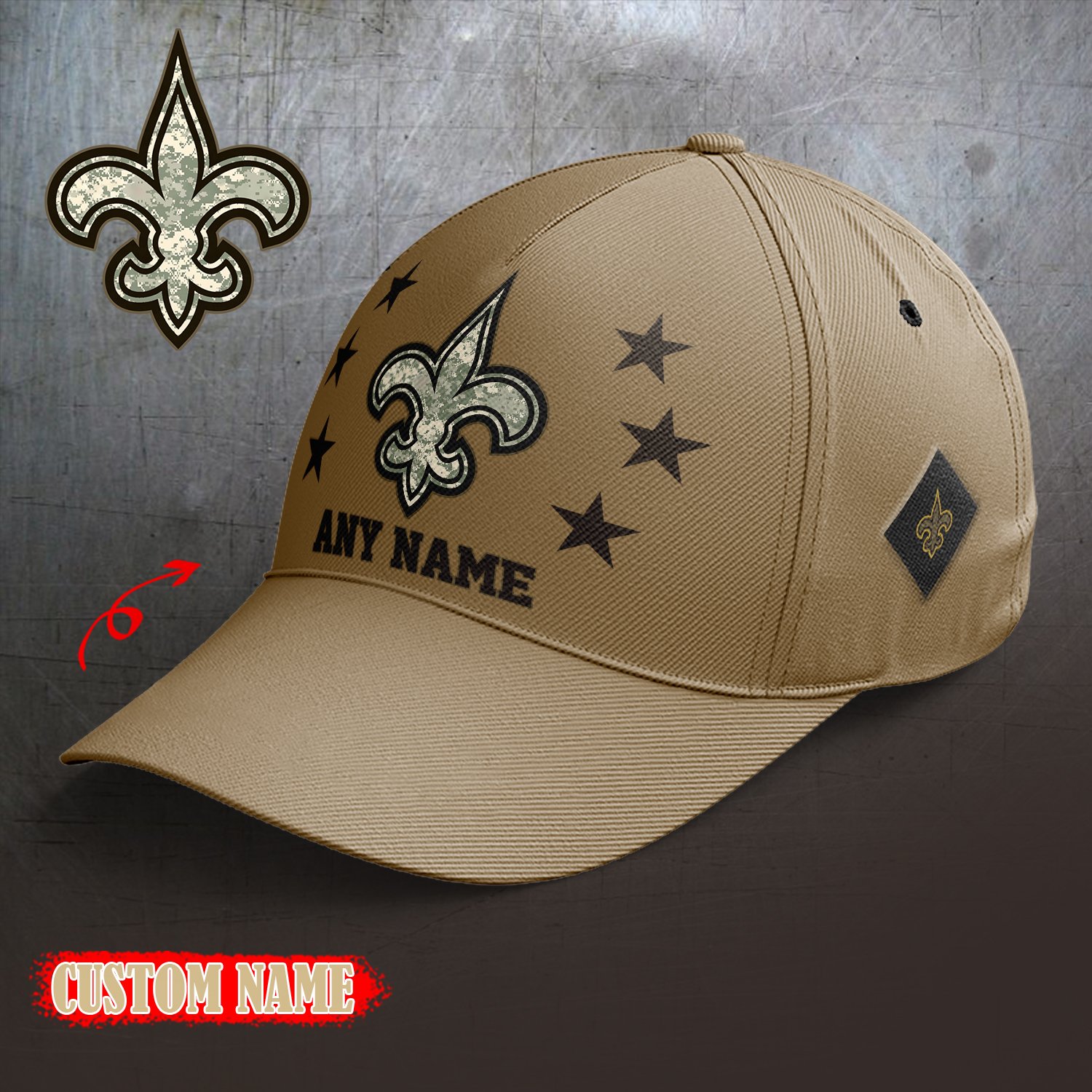 New Orleans Saints 2024 Armed Forces Day  Cap custom custom 58304