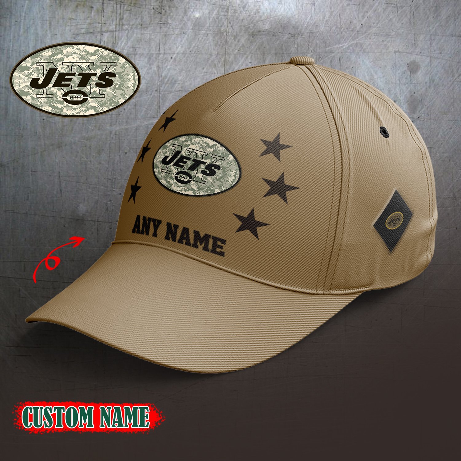 New York Jets 2024 Armed Forces Day  Cap custom custom 58304