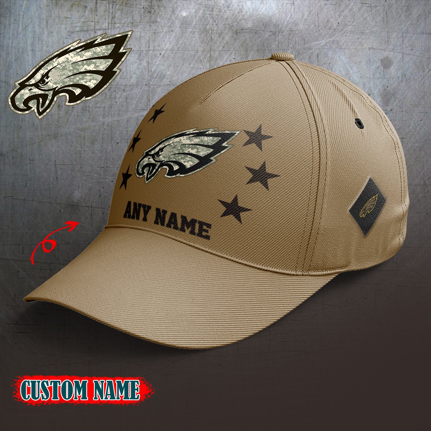Philadelphia Eagles 2024 Armed Forces Day  Cap custom custom 58304