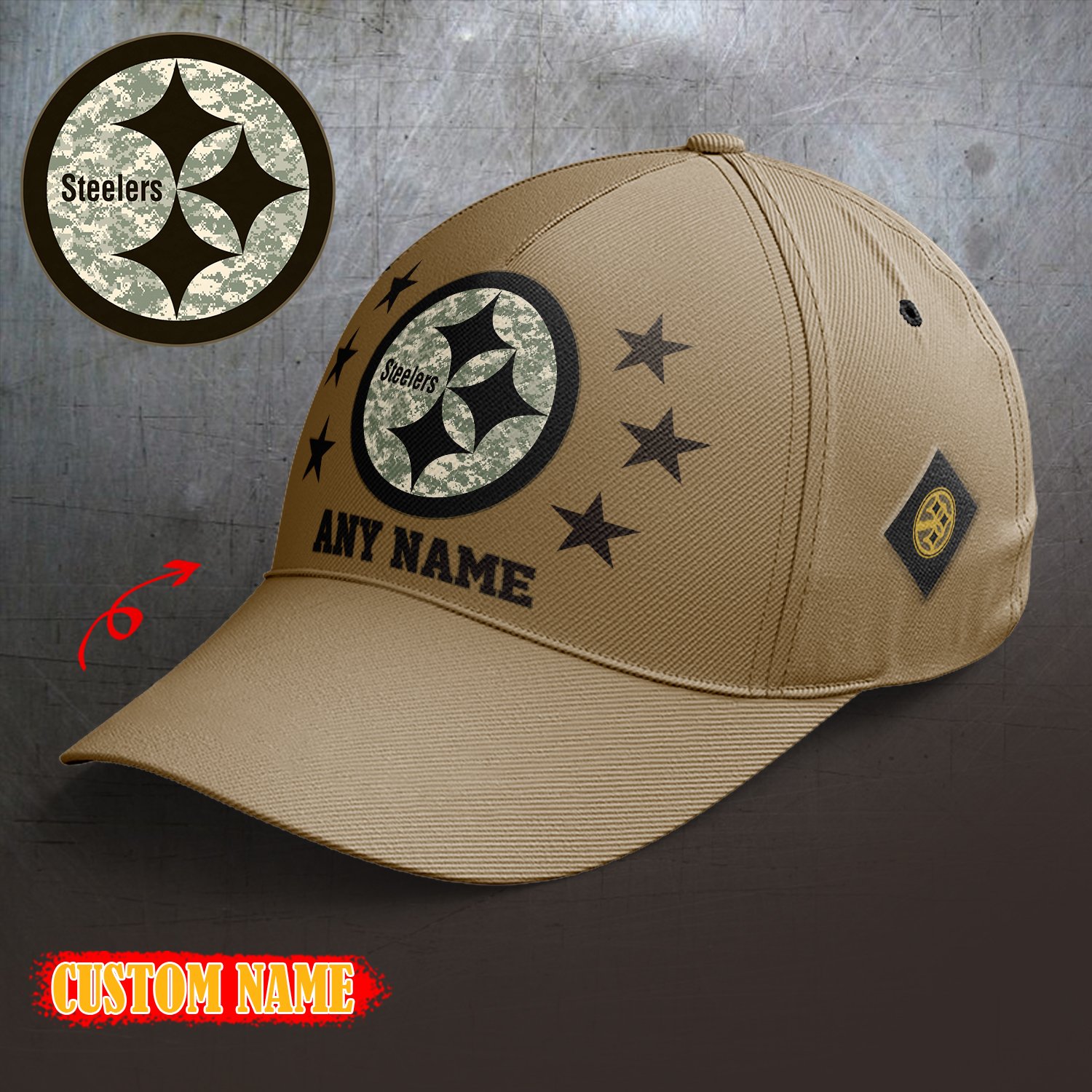Pittsburgh Steelers 2024 Armed Forces Day  Cap custom custom 58304