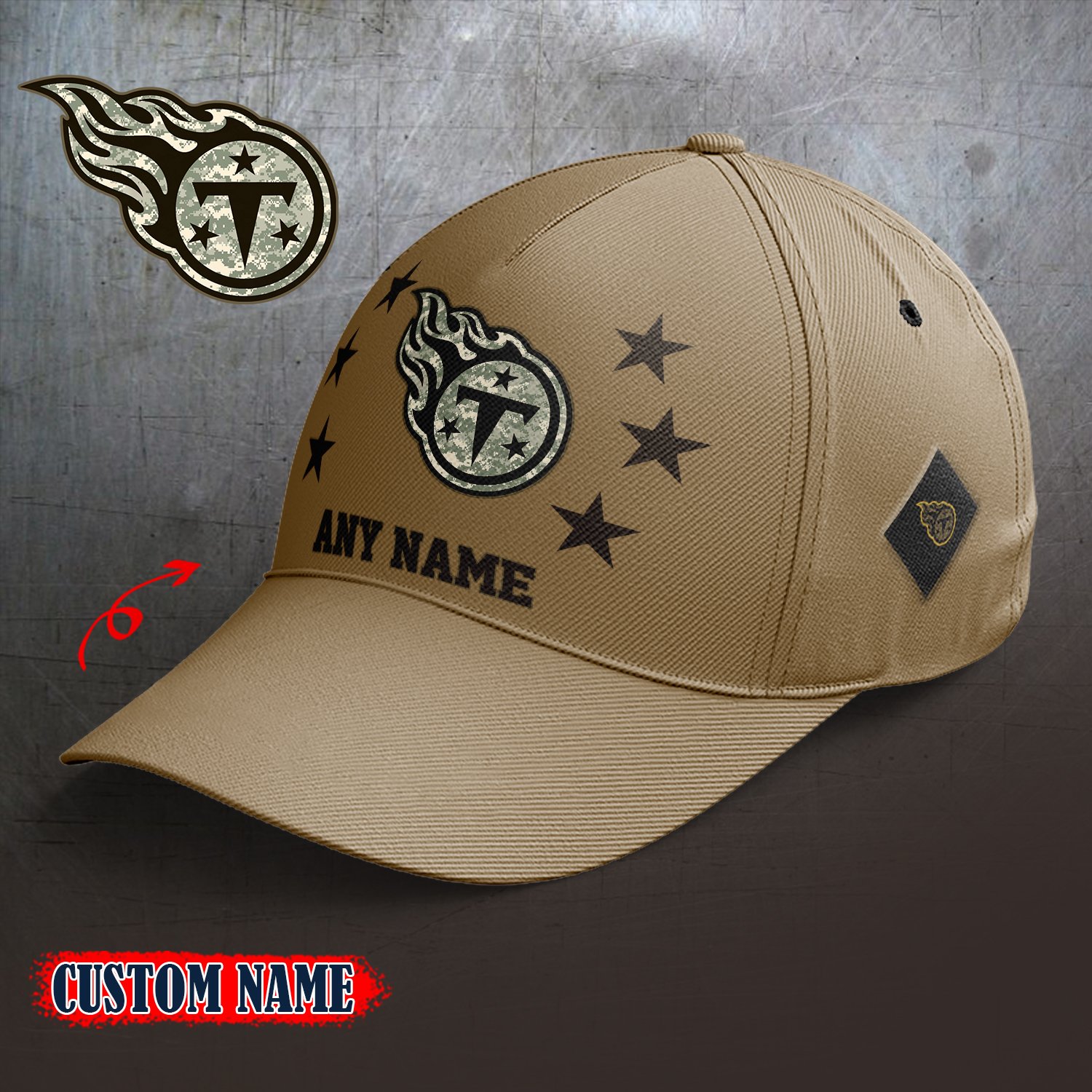 Tennessee Titans 2024 Armed Forces Day  Cap custom custom 58304